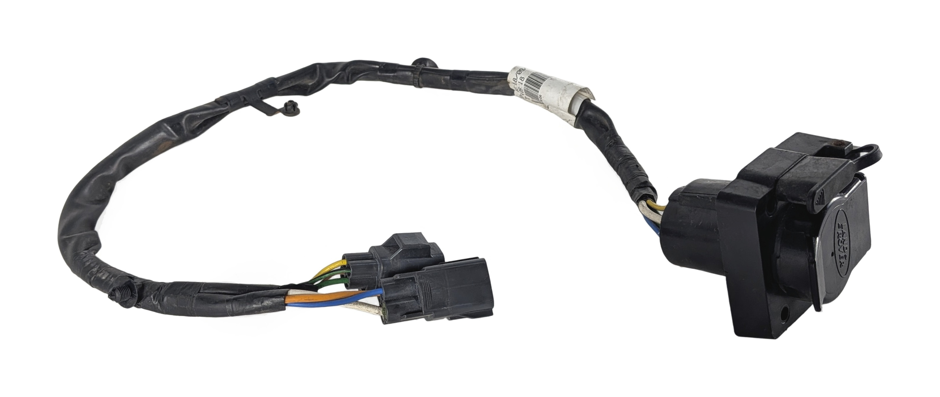 2011 LAND ROVER LR4 (L319) REAR TRAILER TOW HITCH WIRING HARNESS w/ 7 PIN SOCKET — exact item pictured