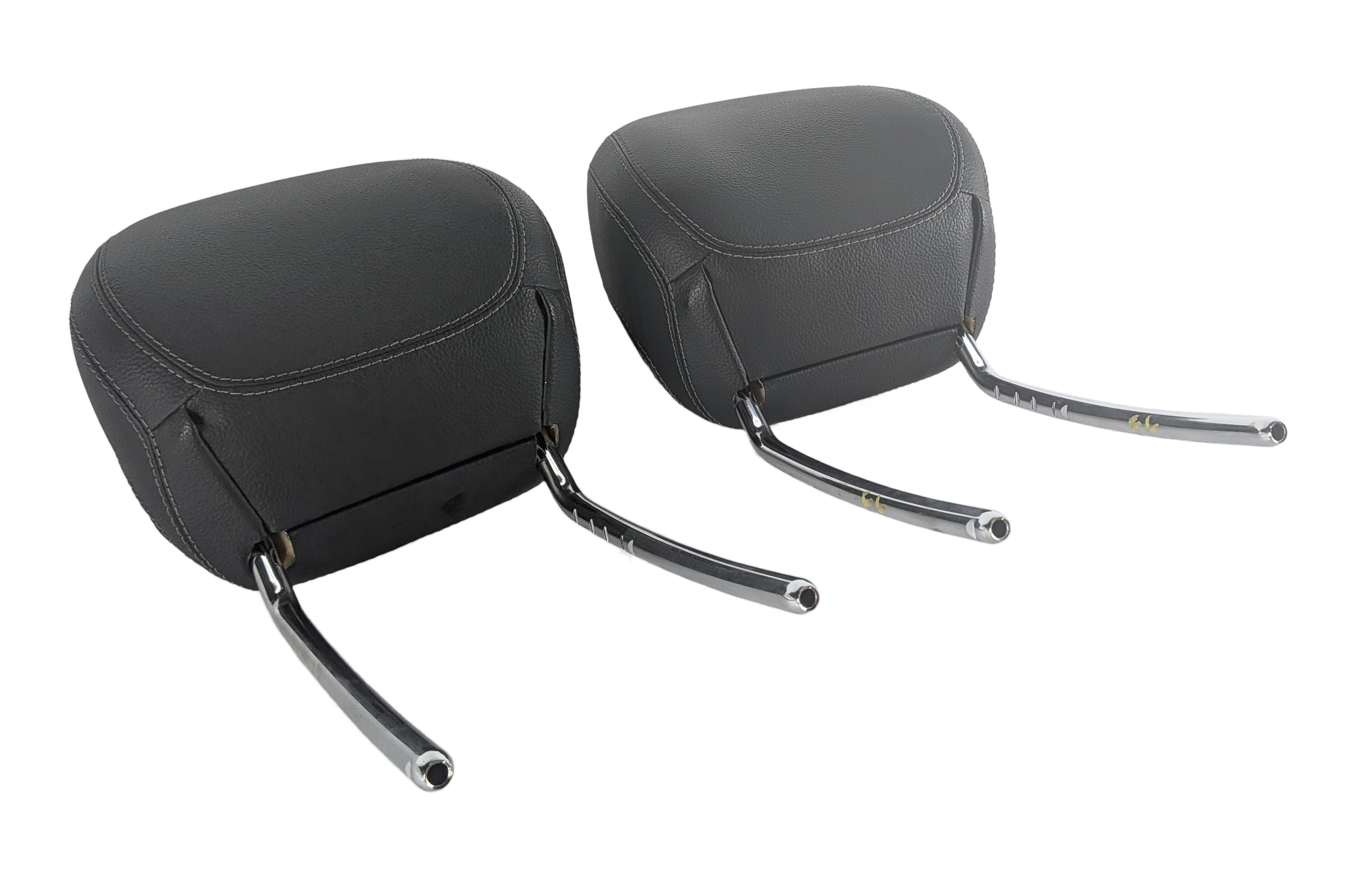 14-19 MERCEDES GL GLS ML W166 X166 FRONT LEFT & RIGHT SEAT HEADREST SET-2 BLACK — exact item pictured