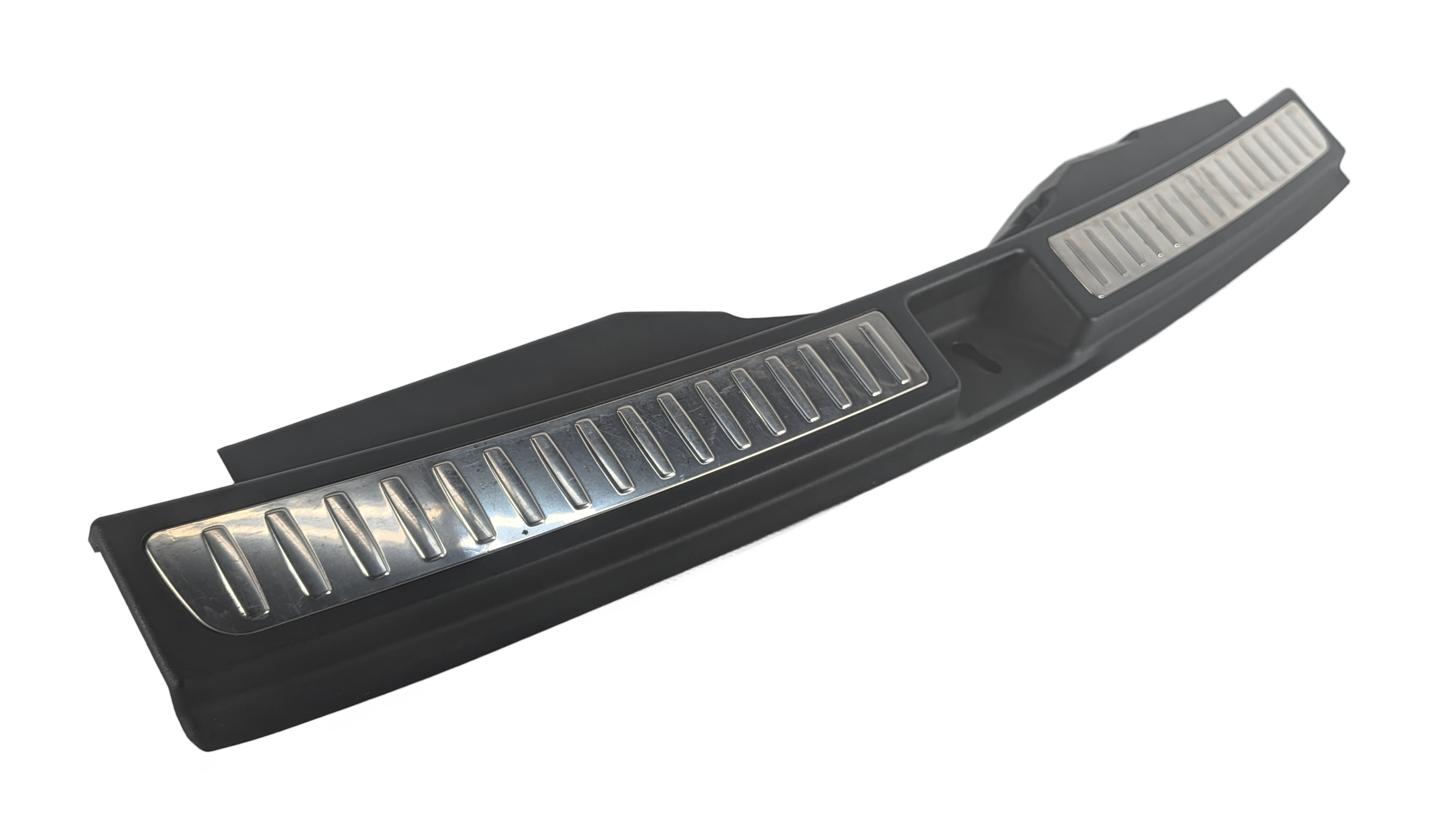 2015 MERCEDES GL450 (X166) REAR CARGO SILL SCUFF PLATE TRIM w/ STAINLESS INSERTS — exact item pictured