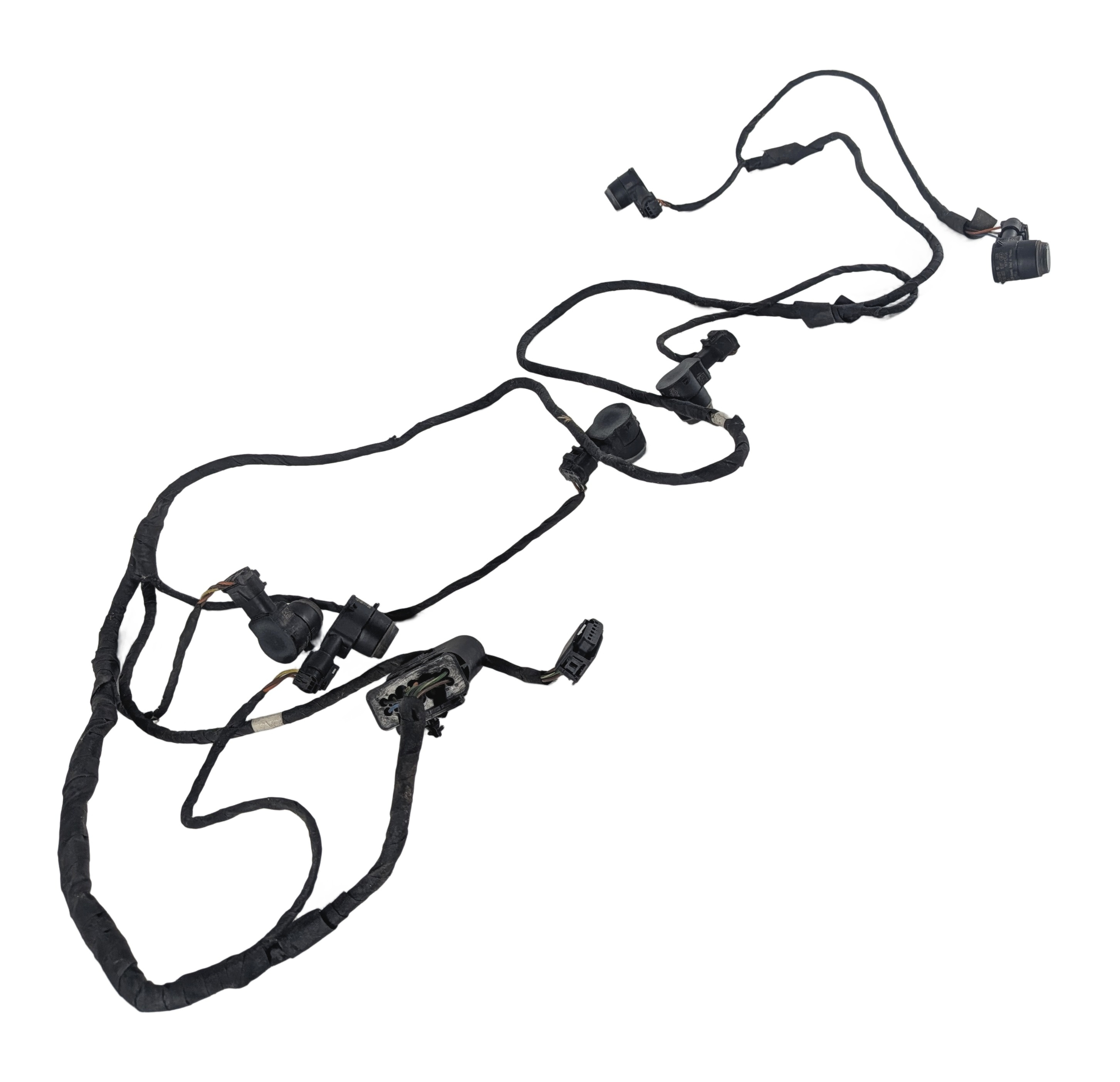 2015 MERCEDES GL450 (X166) FRONT PARK ASSIST PDC SENSOR SET/6 w/ HARNESS (Black) — exact item pictured