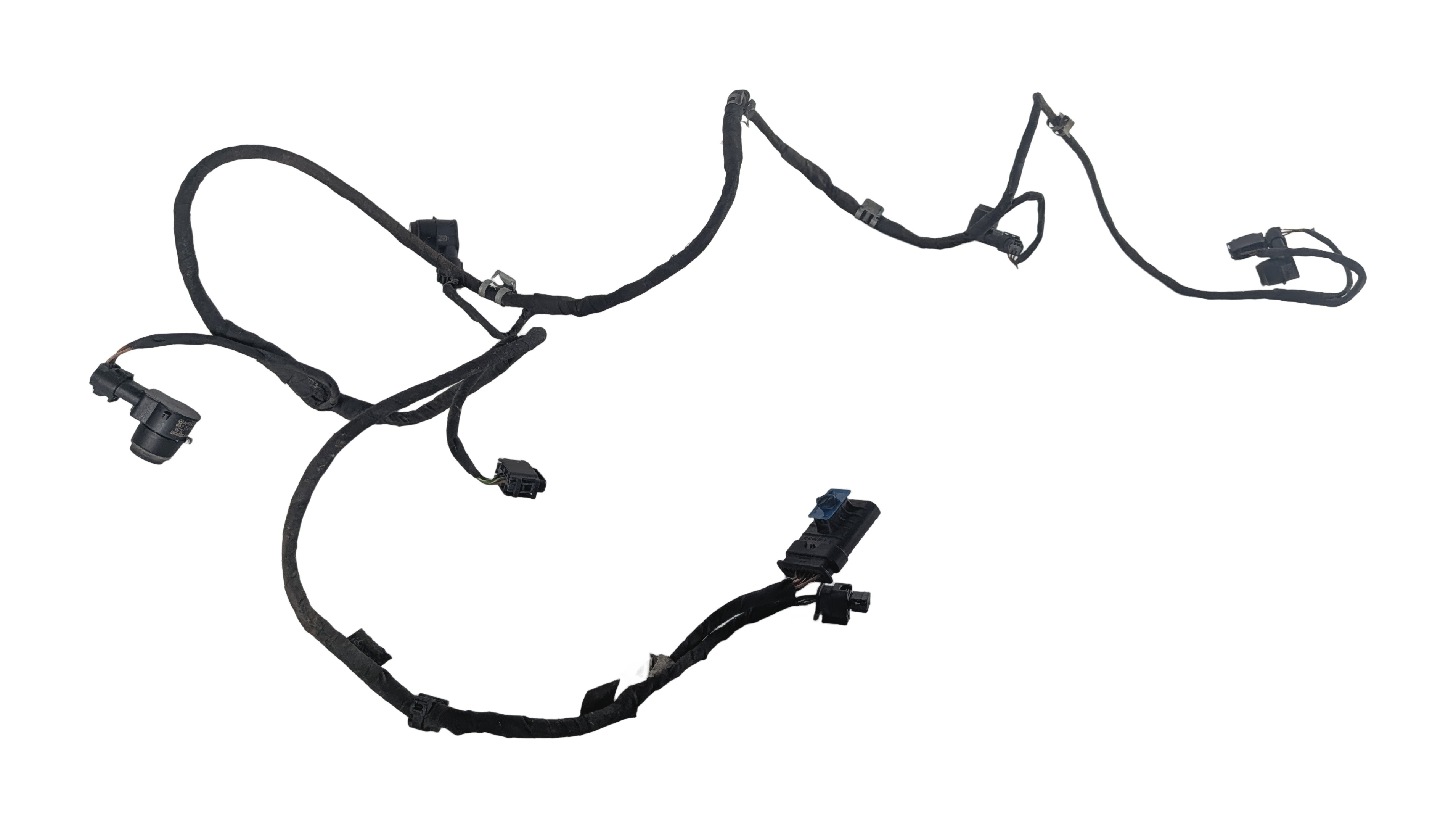 2015 MERCEDES GL450 (X166) REAR PARK ASSIST PDC SENSOR SET/4 w/ HARNESS (Black) — exact item pictured