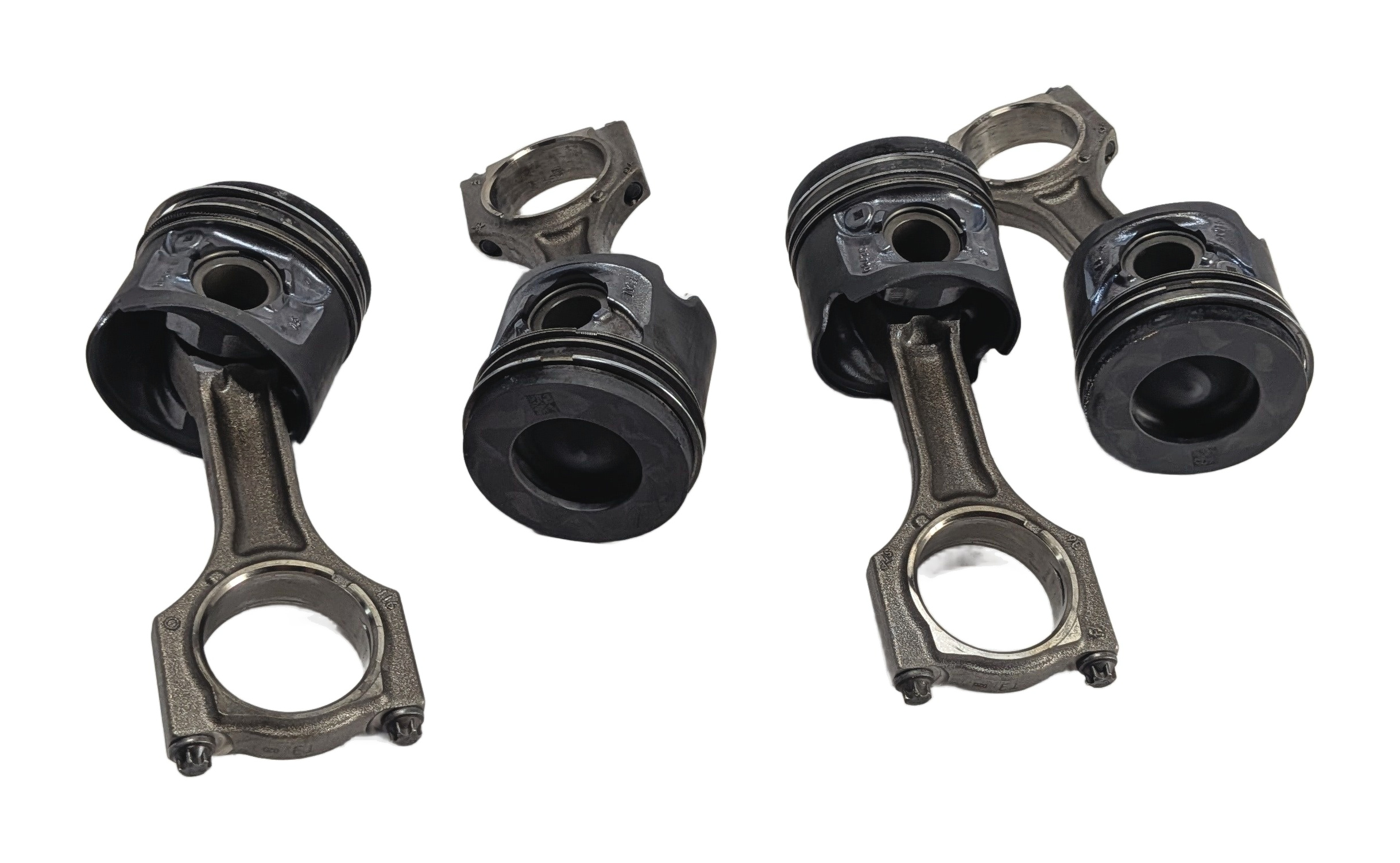 14-18 BMW 328 X3 (F30 F25) 2.0L TURBO DIESEL ENGINE PISTON & CONNECTING ROD SET4 — exact item pictured