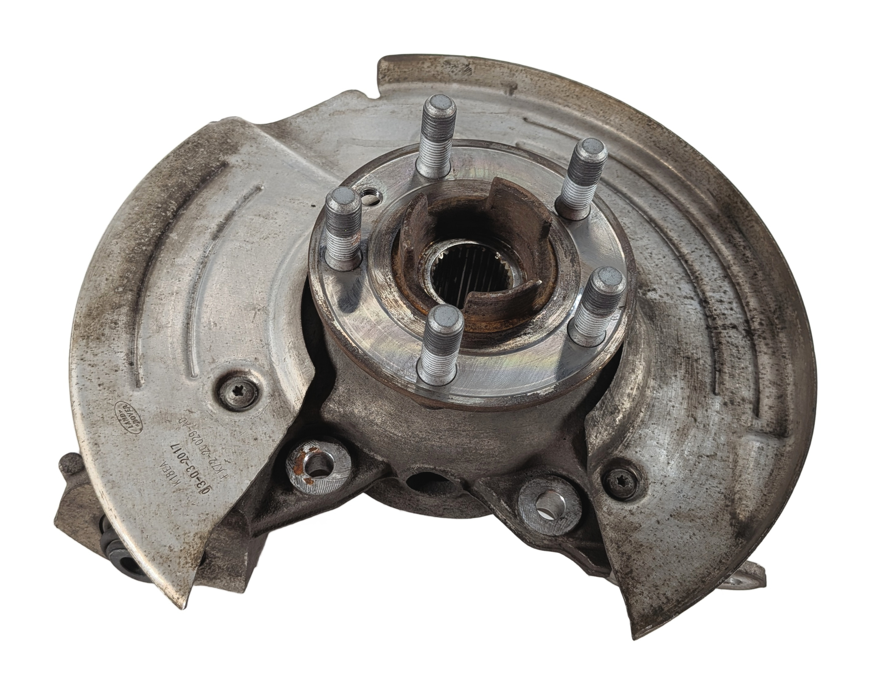 2015-2019 LAND ROVER DISCOVERY SPORT (L550) REAR LEFT DRIVER SPINDLE KNUCKLE HUB — exact item pictured