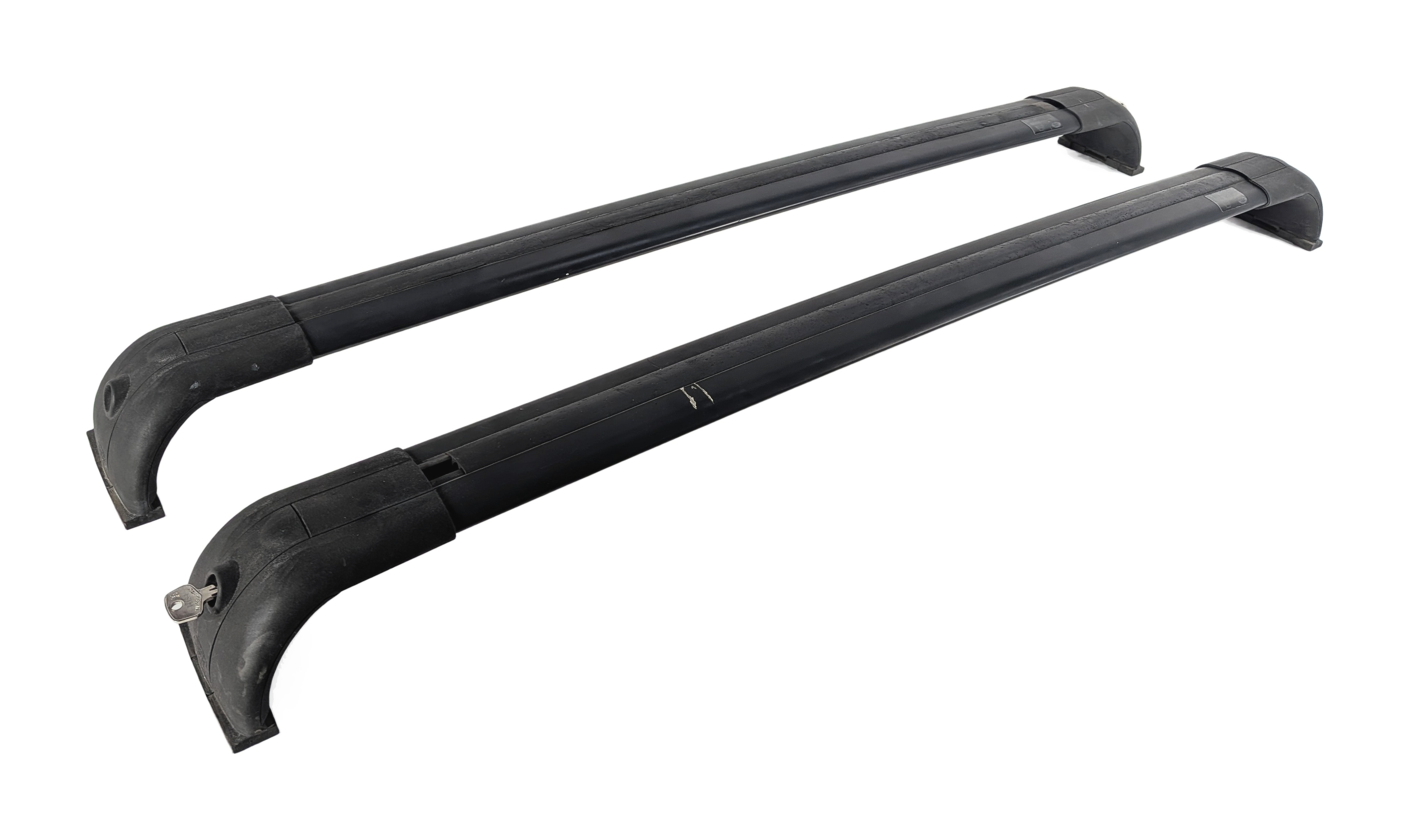 2011 LAND ROVER LR4 (L319) ROOF RACK CROSS BAR RAIL LUGGAGE CARRIER SET/2 w/ KEY — exact item pictured