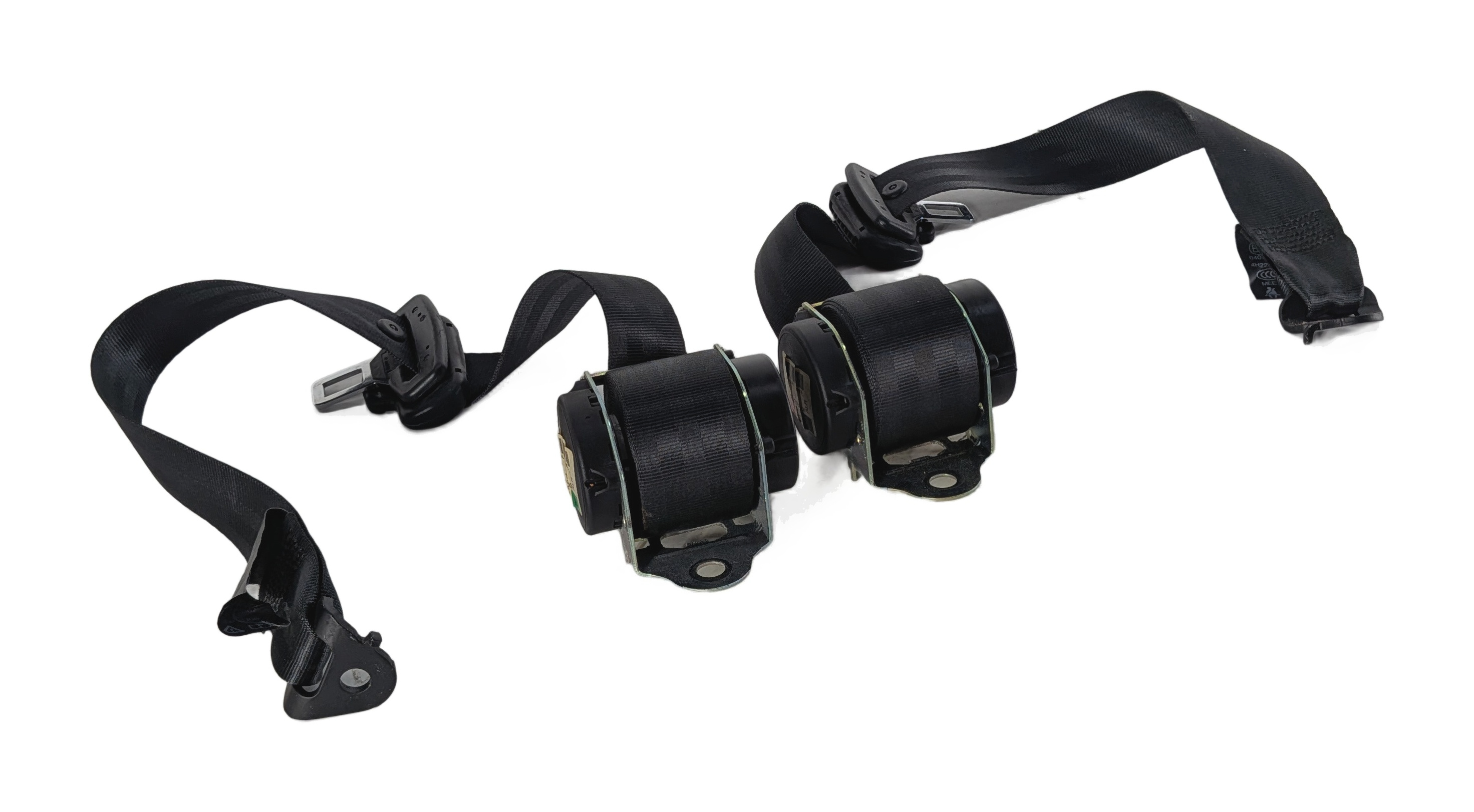 2011 LAND ROVER LR4 (L319) 3RD ROW LEFT & RIGHT SEATBELT RETRACTOR SET/2 (Black) — exact item pictured