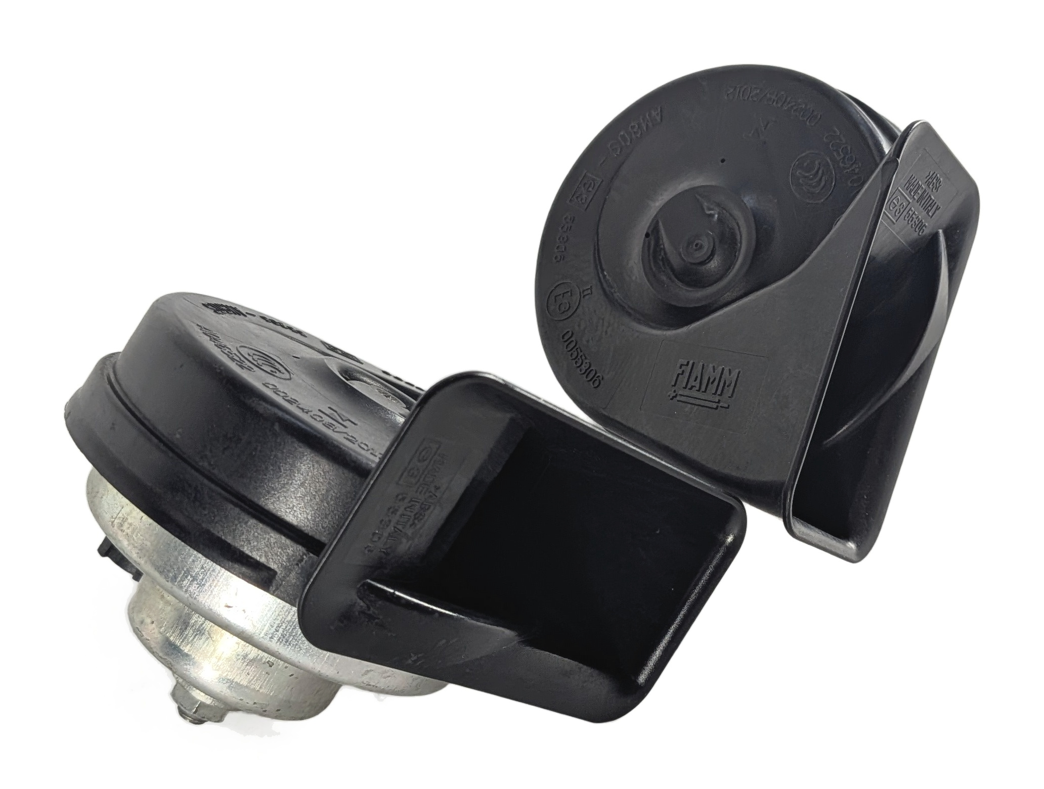 06-15 BMW 325i 328i 330i 335i M3 X1 E90 HIGH & LOW TONE NOTE SAFETY HORN SET/2 — exact item pictured