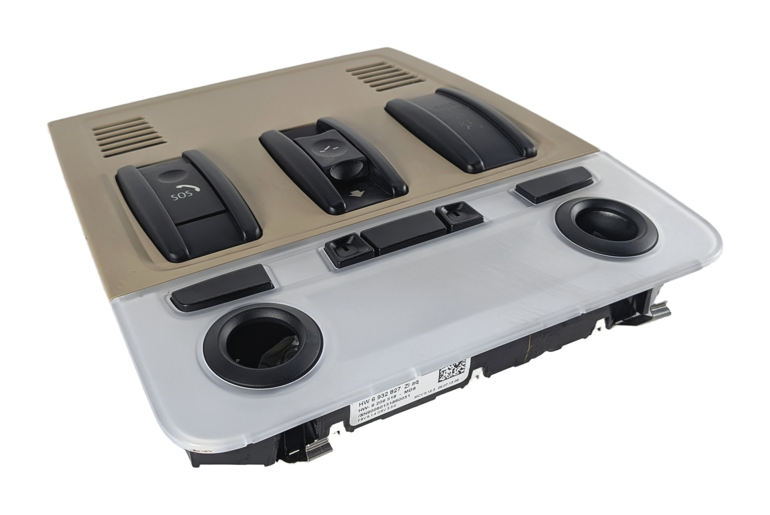 2014 BMW X1 (E84) FRONT OVERHEAD DOME READING LIGHT w/ SUNROOF SWITCH (Beige) — exact item pictured