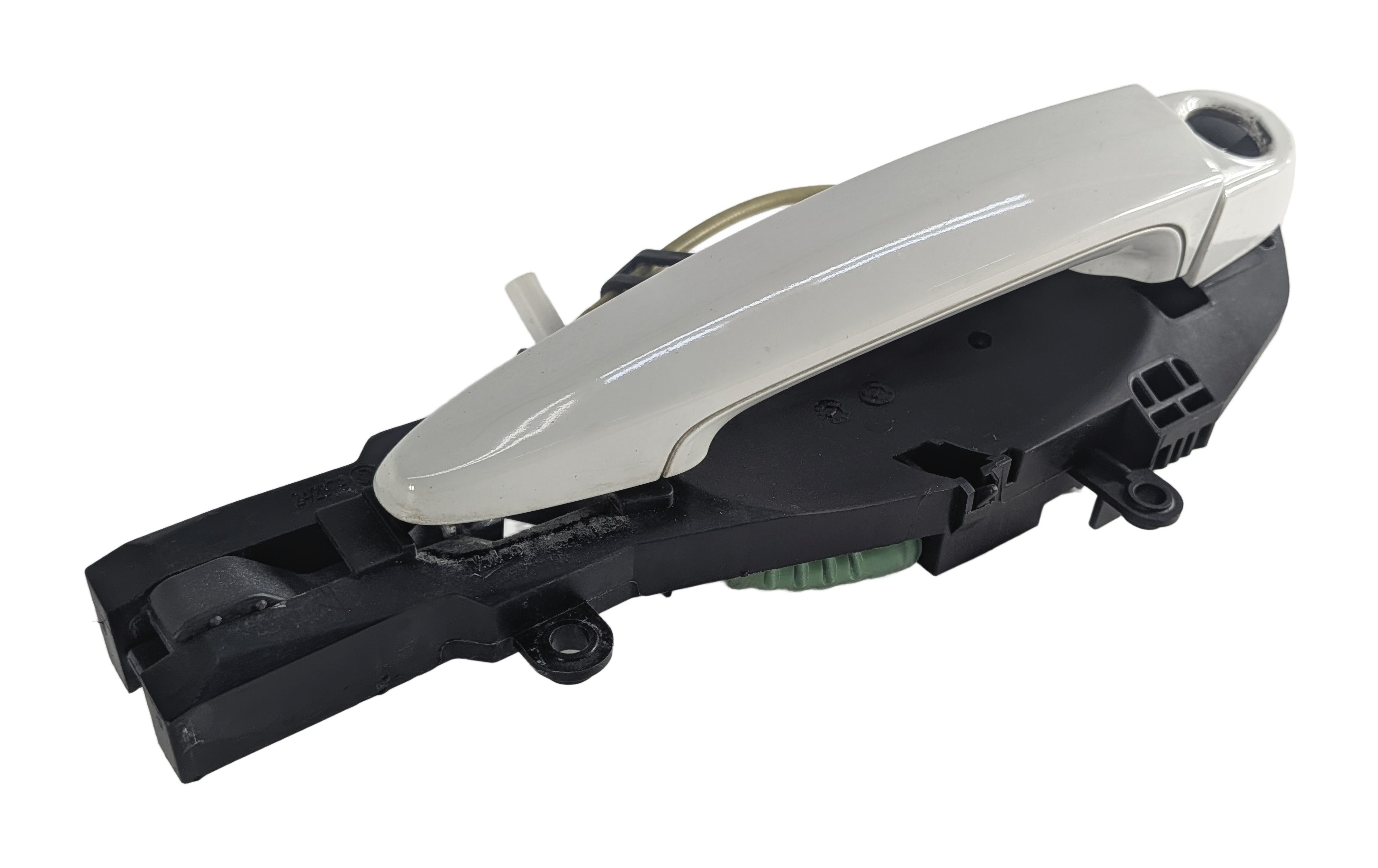 12-15 BMW X1 (E84) FRONT LEFT DRIVER OUTSIDE DOOR HANDLE (w/o COMFORT) (White) — exact item pictured