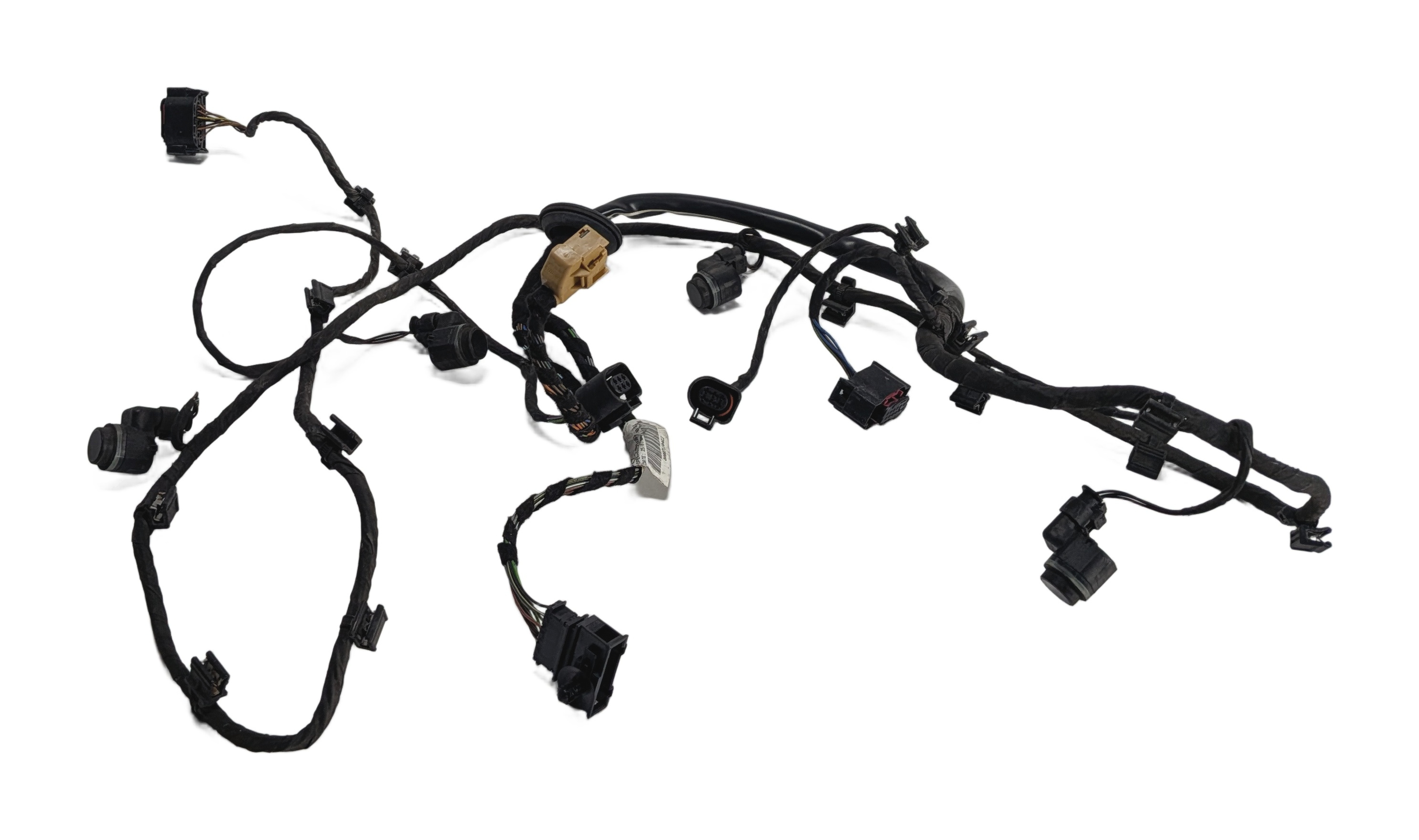 2013 AUDI Q5 (B8 8R) REAR PARK ASSIST PDC SENSORS SET/4 w/ WIRE HARNESS (Silver) — exact item pictured