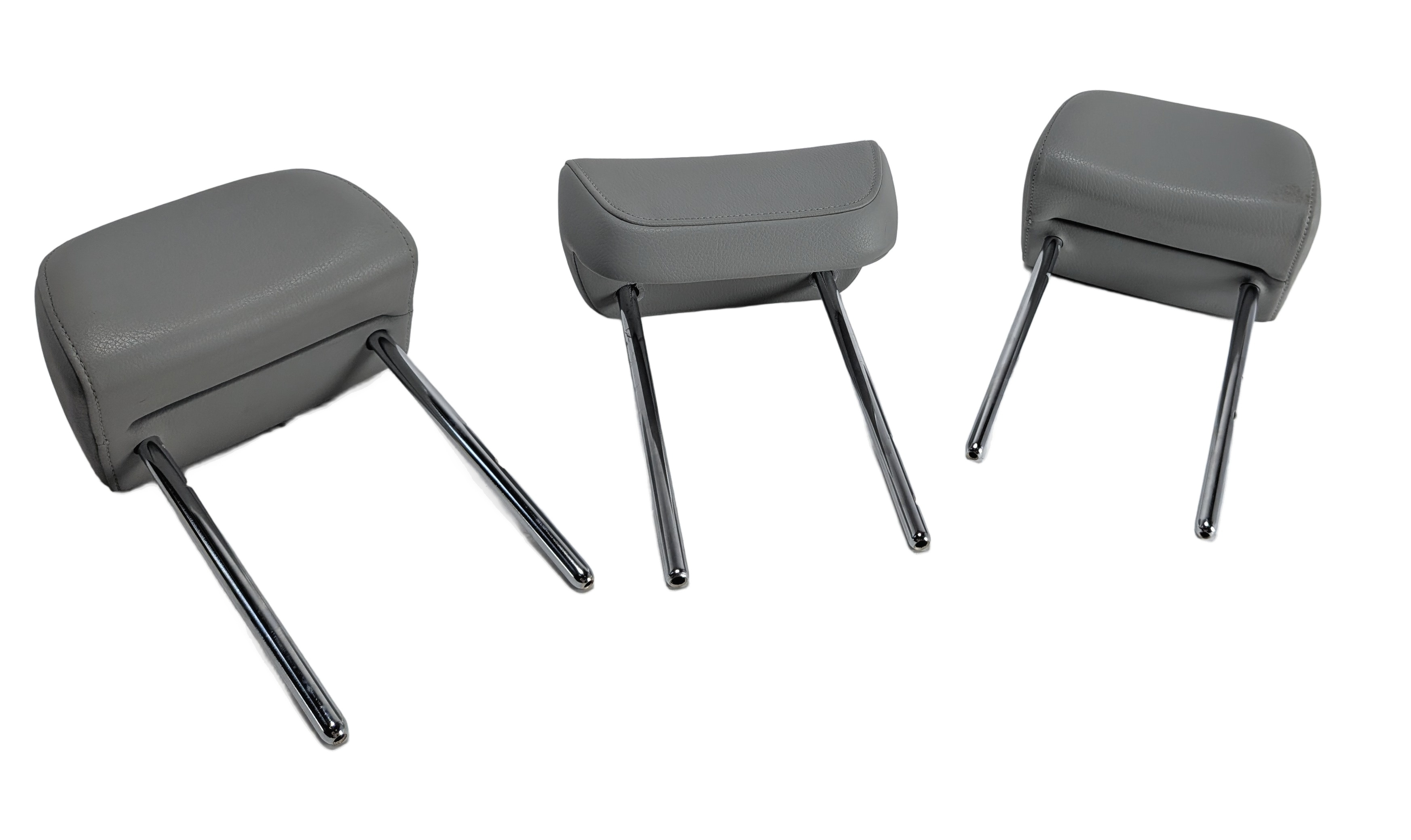 13-17 AUDI Q5 SQ5 (B8 8R) REAR SEAT HEADREST SET 3 LEATHERETTE (Grey) — exact item pictured