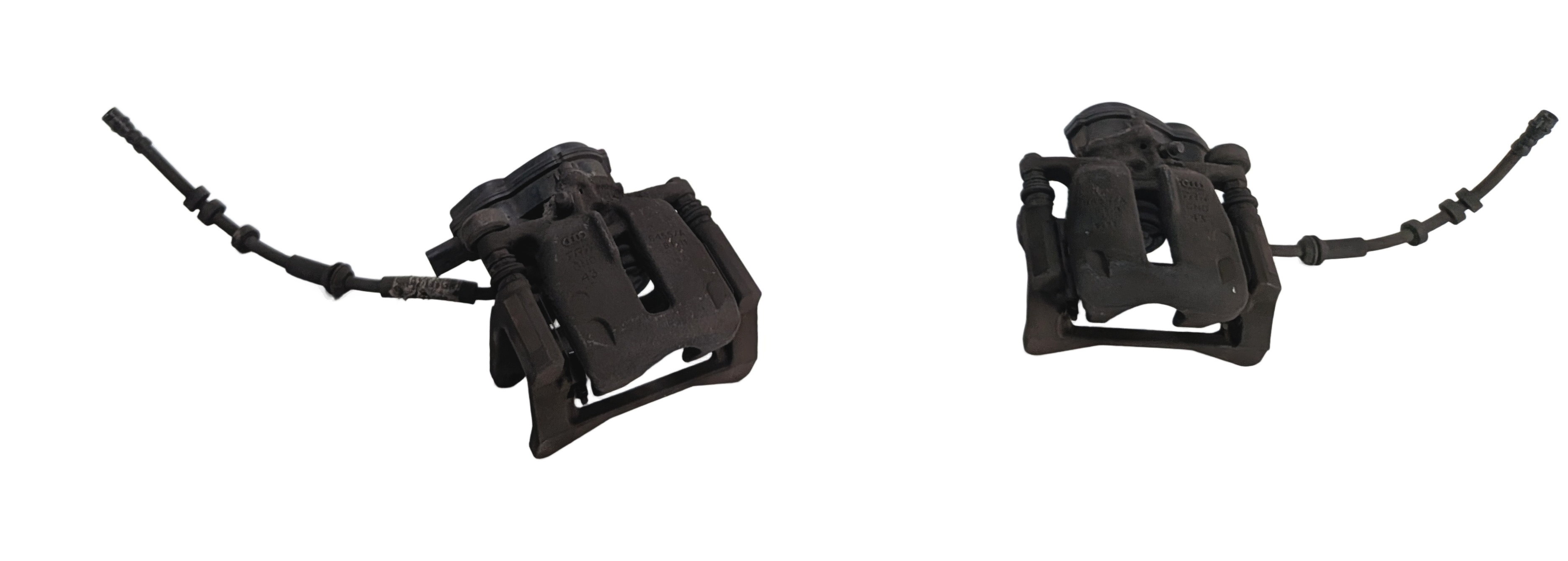 13-17 AUDI Q5 (B8 8R) REAR LEFT RIGHT BRAKE CALIPER ACTUATOR SET (12.99" ROTOR) — exact item pictured