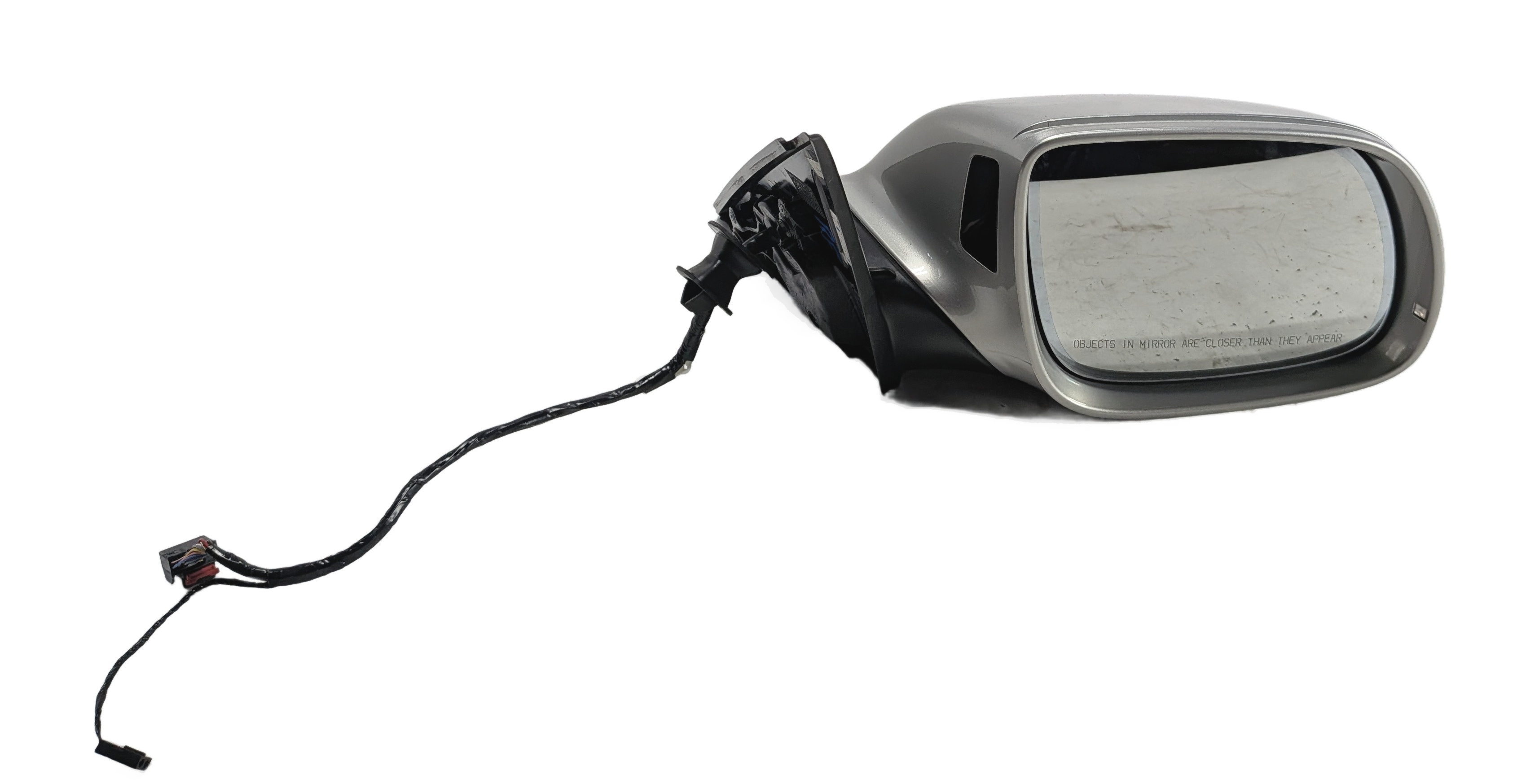 09-14 AUDI Q5 B8 8R RIGHT PFOLD HEAT MEM AUTODIM BLIND SPOT DOOR MIRROR(Silver) — exact item pictured