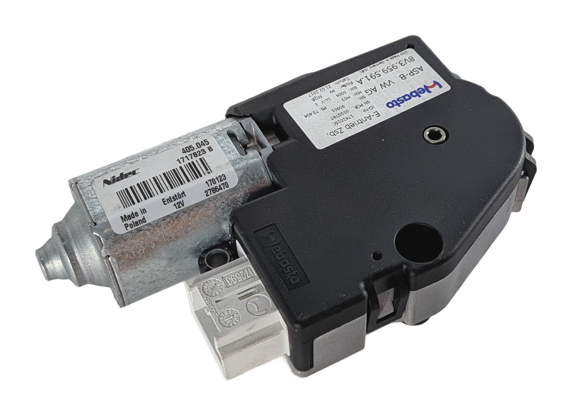 2015-2020 VW GOLF GTI / AUDI A3 S3 RS3 (8V) SUNROOF MOTOR SUN ROOF WINDOW MOTOR — exact item pictured