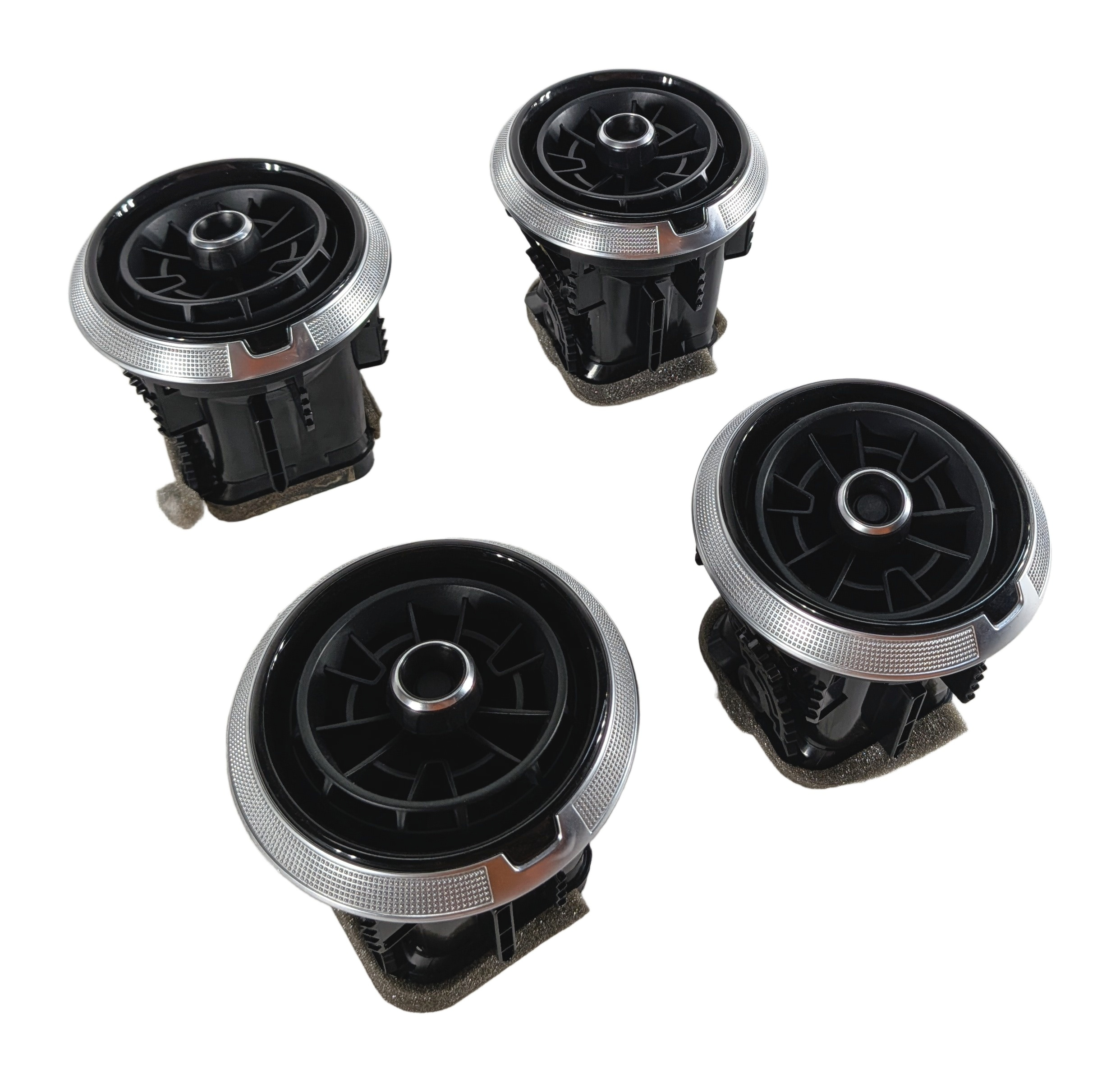 2016 AUDI A3 (8V) FRONT DASH HEAT AIR AC VENT SET/4 8V0820901 (Black) — exact item pictured