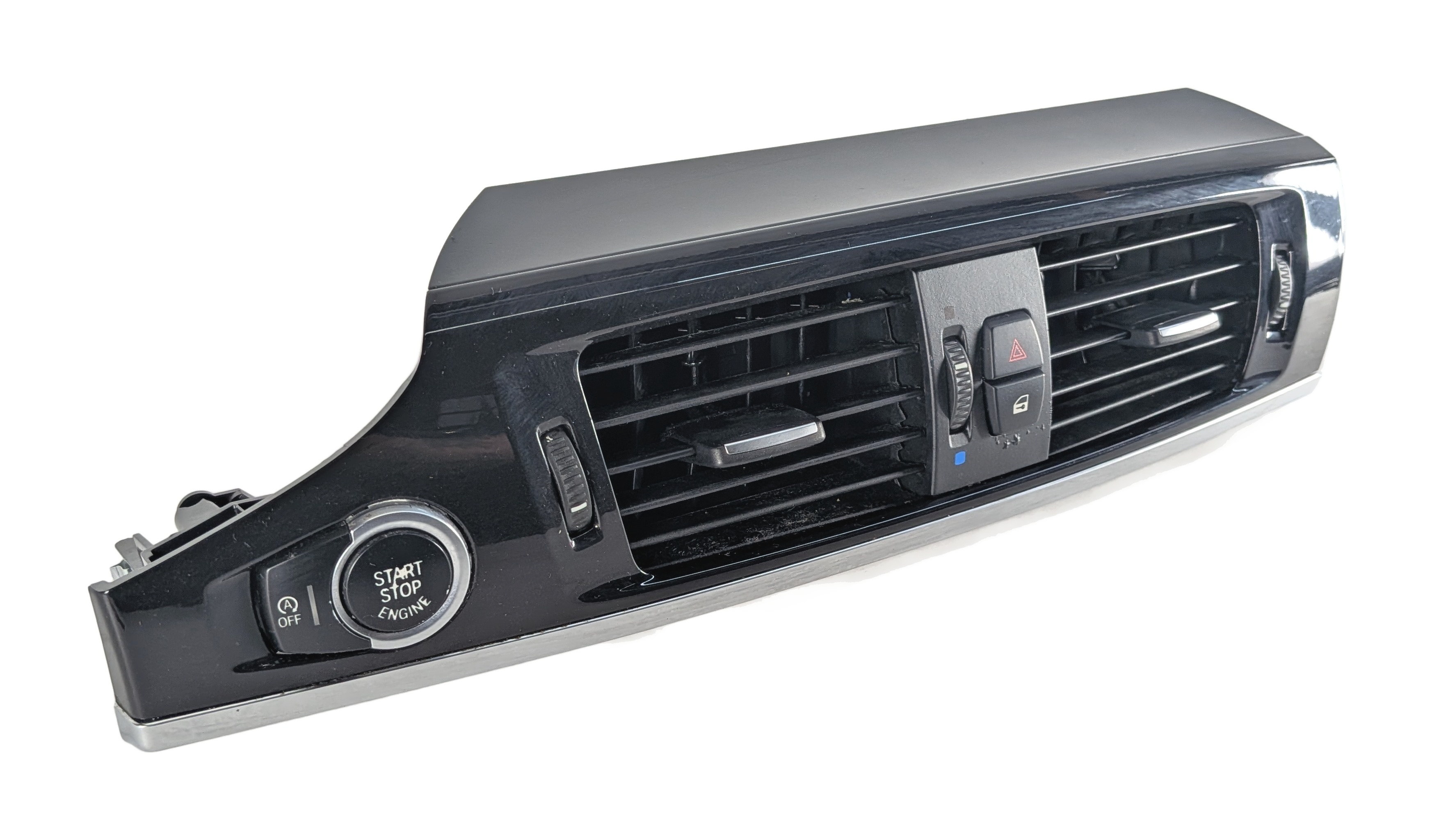 2014 BMW X3 (F25) FRONT CENTER DASH AC VENT w/ HAZARD START STOP SWITCH (Black) — exact item pictured