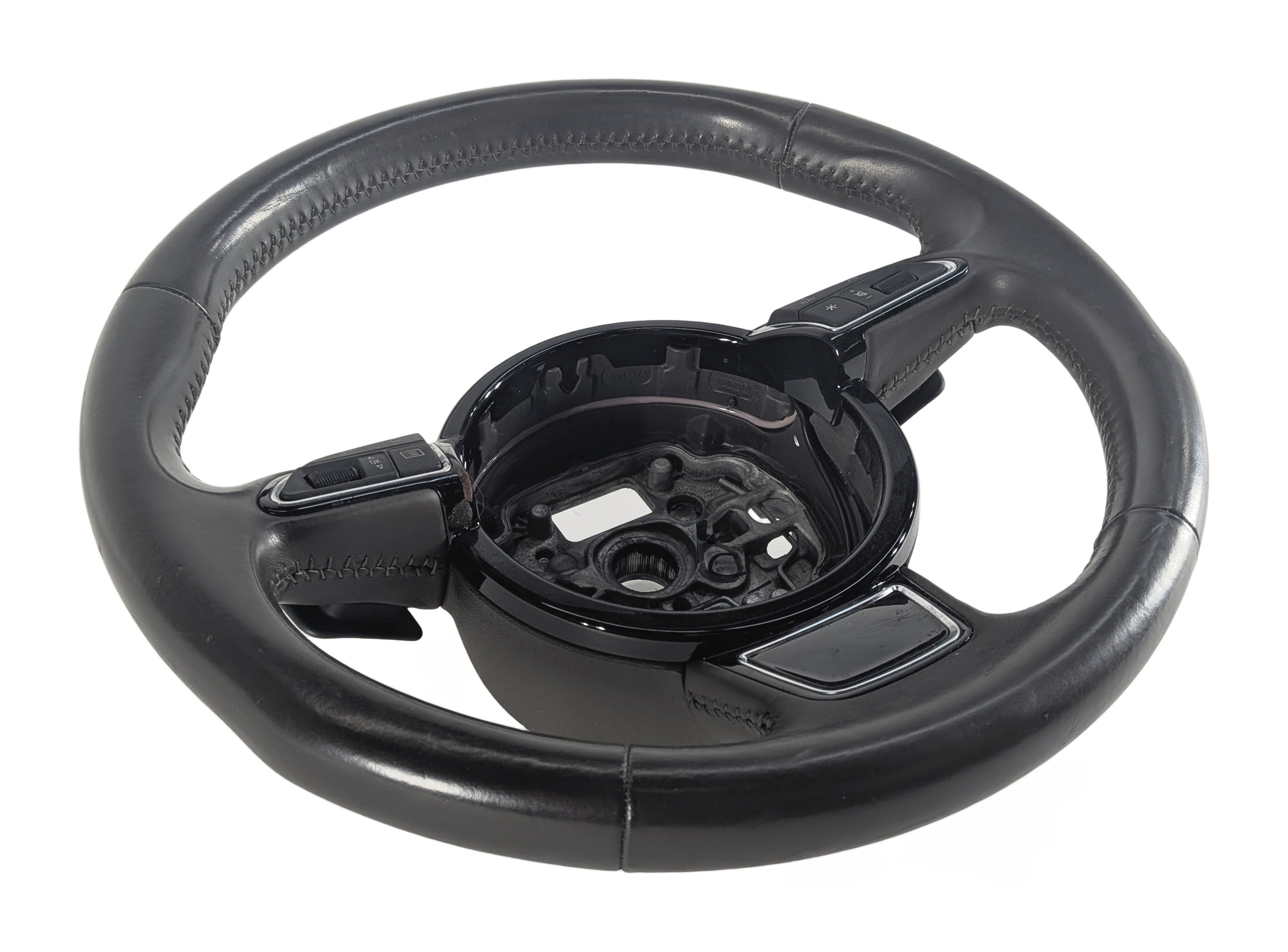 12-18 AUDI A6 A7 S6 S7 C7 4G8 3-SPOKE STEERING WHEEL w/ PADDLES (Brown) — exact item pictured