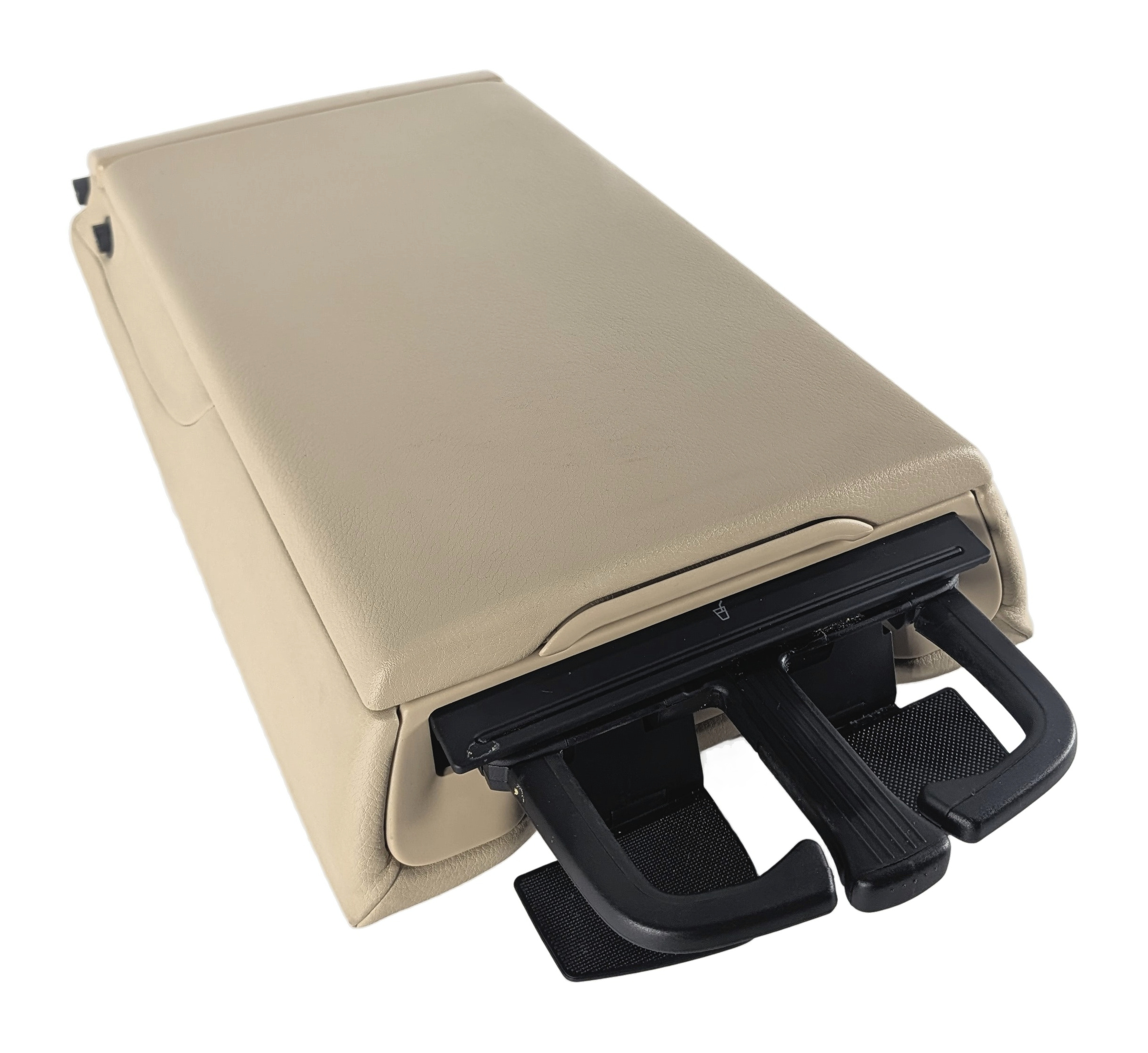 12-15 AUDI A6 A7 S6 S7 (C7 4G 4G8) REAR SEAT FOLD DOWN ARMREST CUPHOLDER (Beige) — exact item pictured