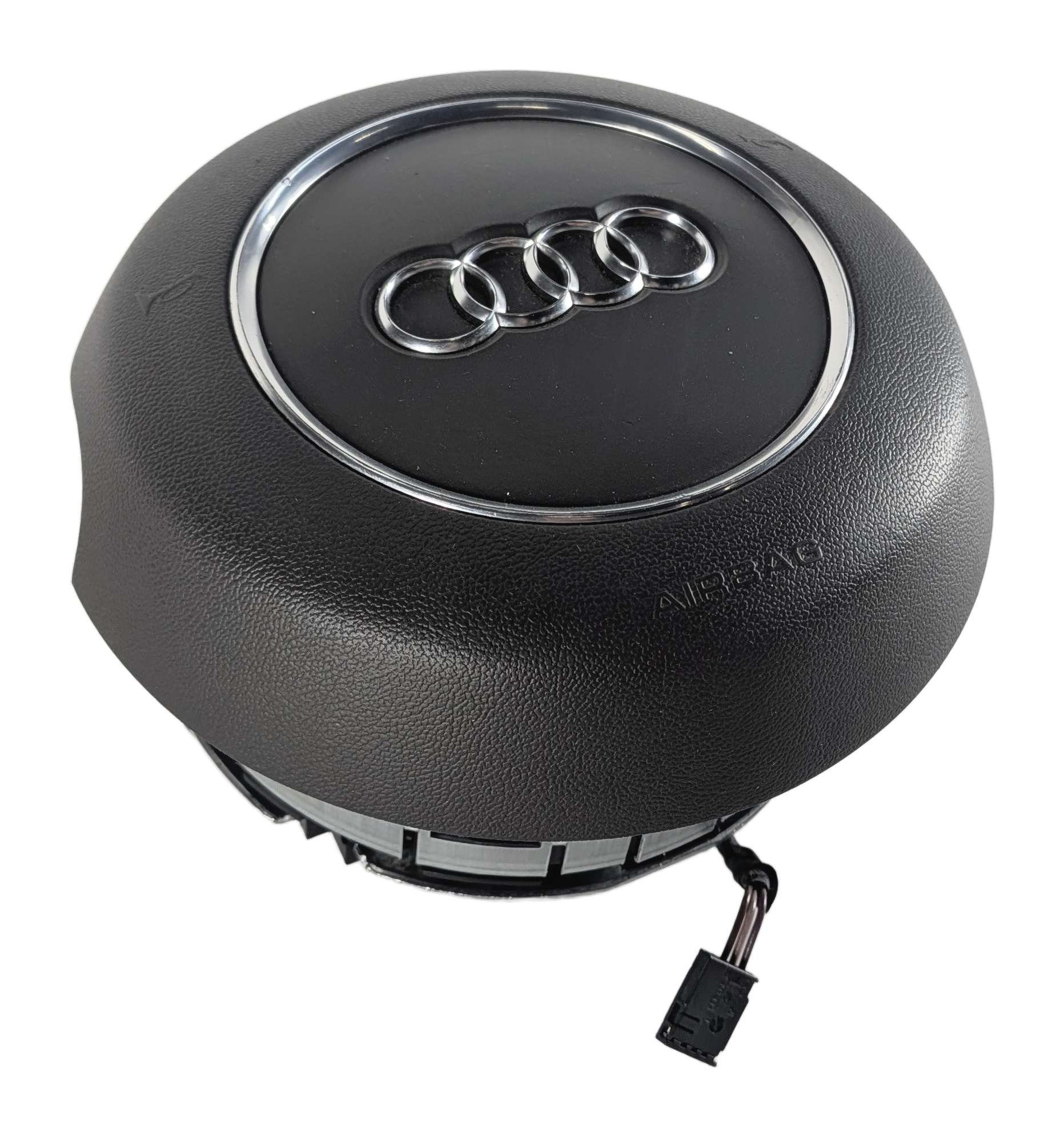 12-18 AUDI A6 A7 S6 S7 (C7 4G8) 3-SPOKE STEERING WHEEL AIRBAG AIR BAG (BLACK) — exact item pictured