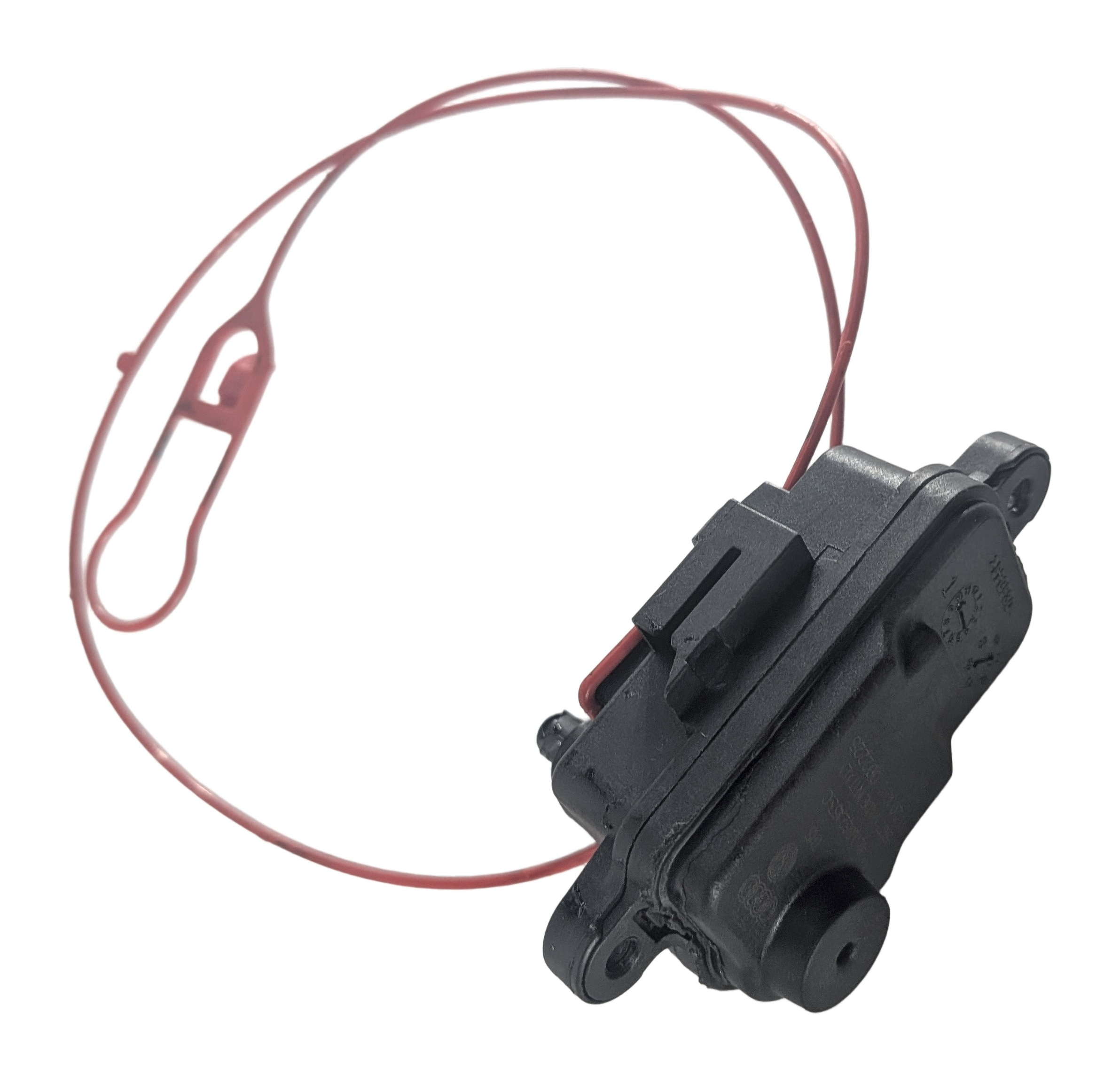 2012 AUDI A6 (C7 4G) FUEL GAS DOOR LID LOCK ACTUATOR w/ EMERGENCY RELEASE CABLE — exact item pictured