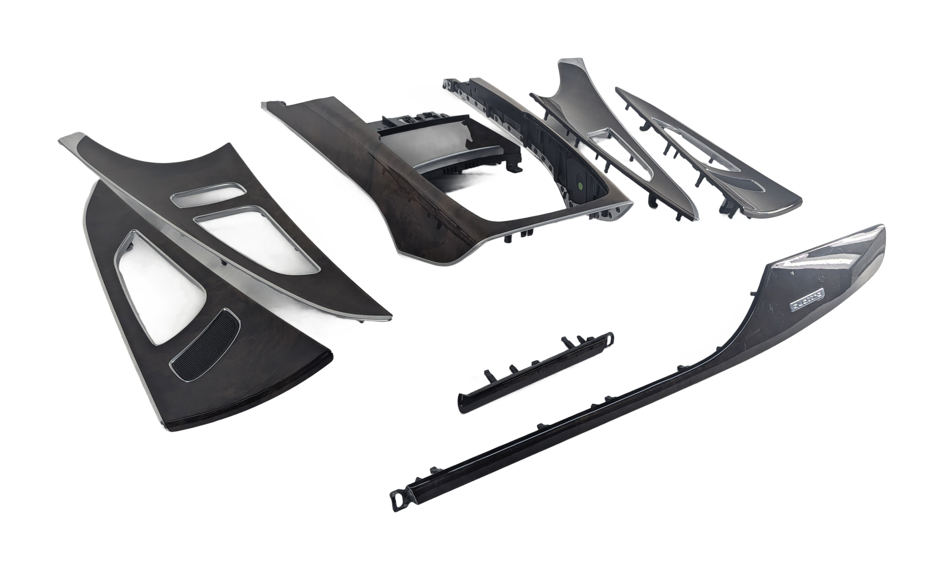 2012 AUDI A6 (C7 4G) INTERIOR DOOR DASH CENTER CONSOLE COVER TRIM SET/8 (Walnut) — exact item pictured