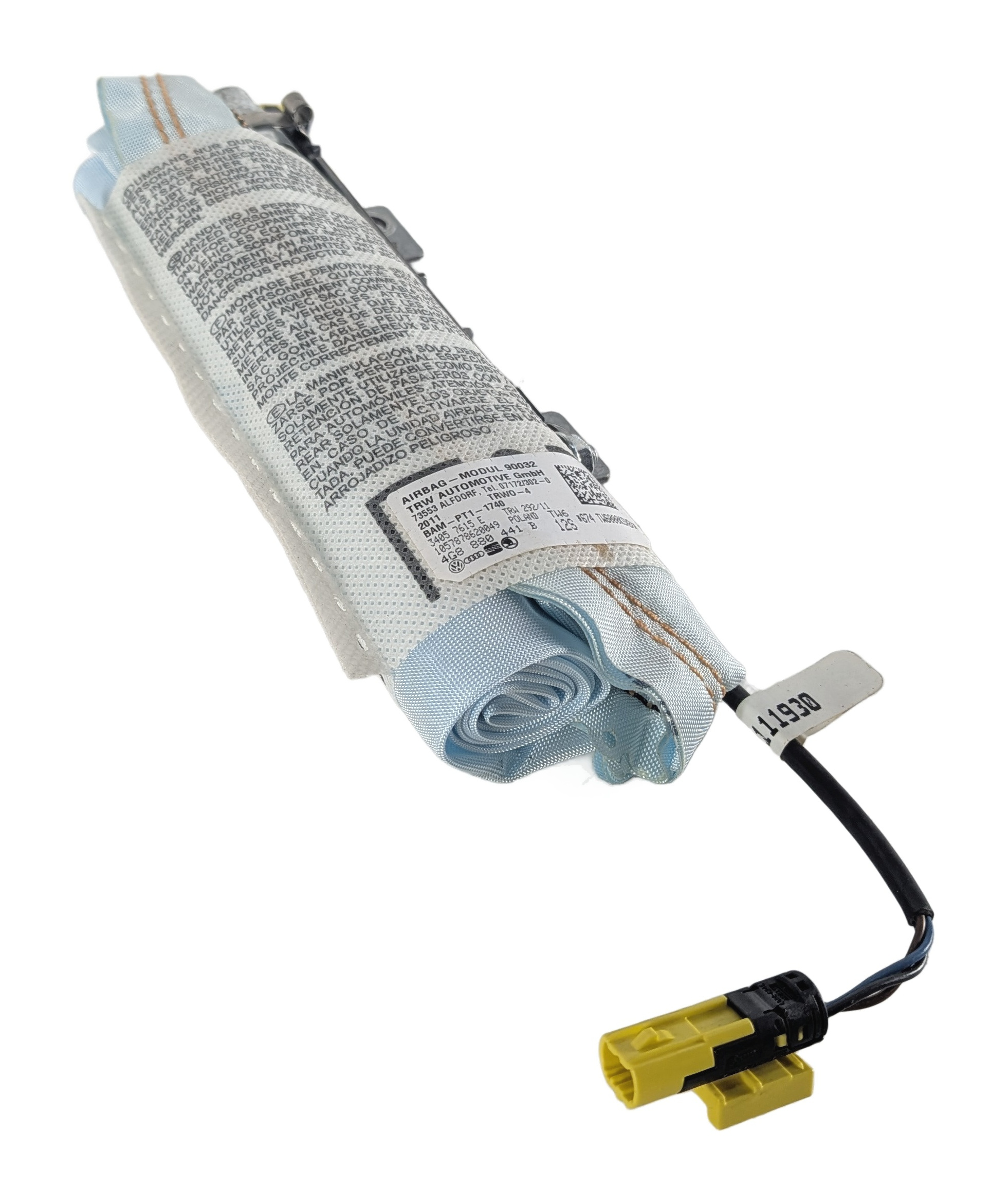 2012 AUDI A6 (C7 4G) REAR LEFT SEAT SRS AIRBAG AIR BAG SUPPLEMENTAL RESTRAINT — exact item pictured