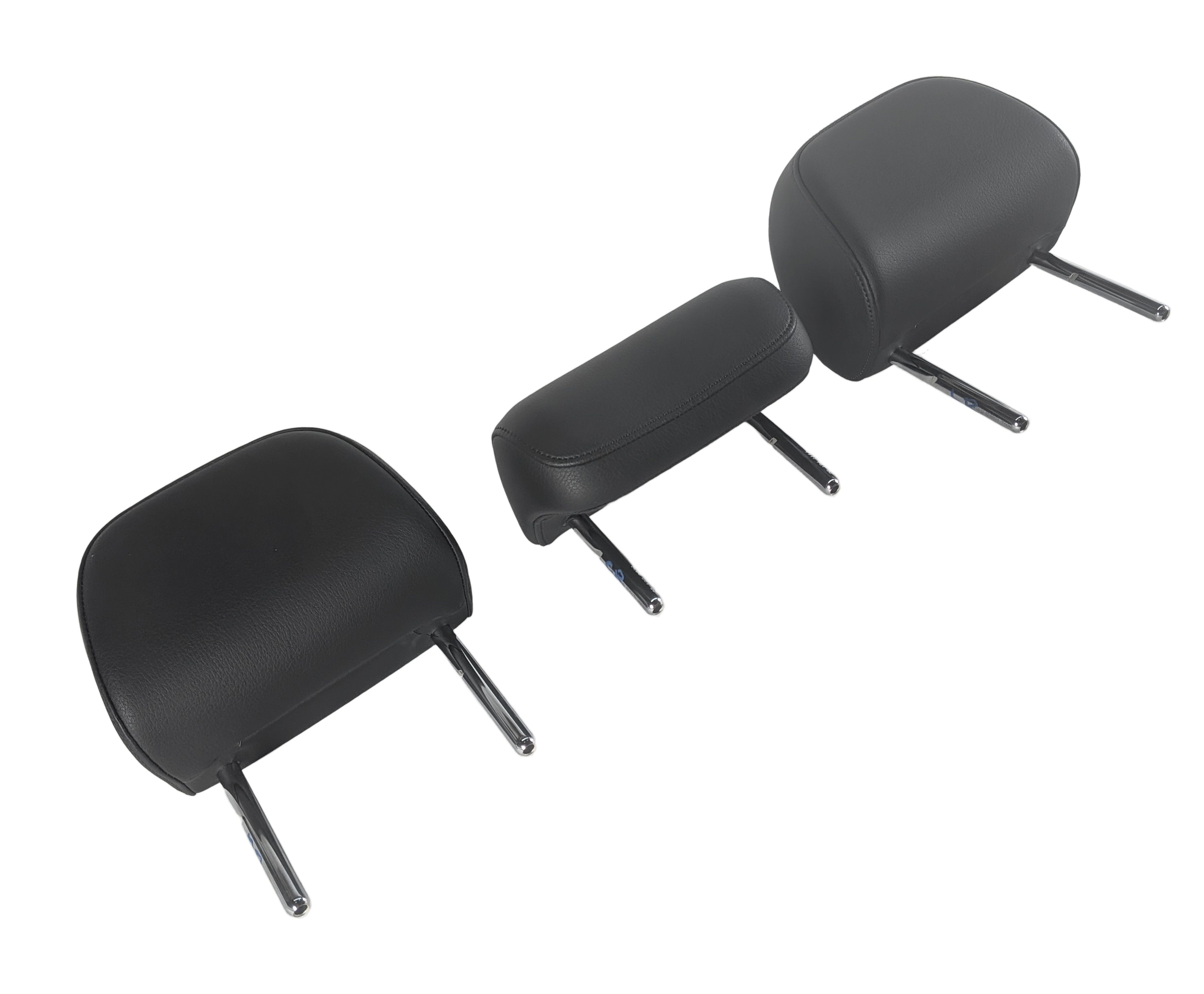 2015-2020 AUDI A3 (8V) REAR SEAT LEFT CENTER & RIGHT HEADREST SET-3 (Black) — exact item pictured