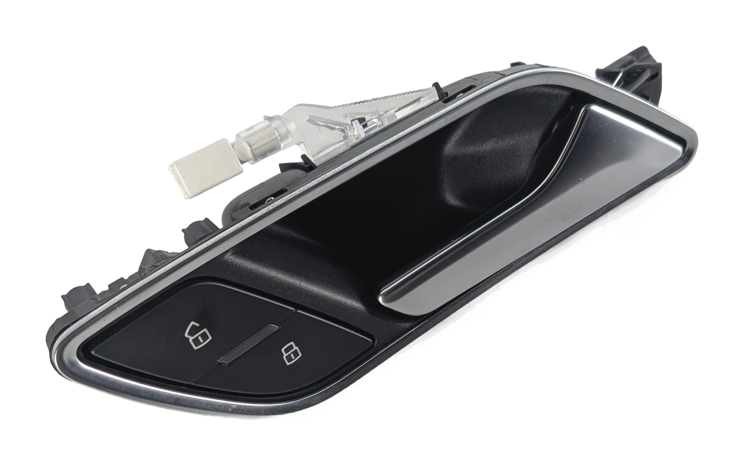 15-20 AUDI A3 S3 (8V) REAR RIGHT INTERIOR DOOR HANDLE w/ LOCK SWITCH BUTTON — exact item pictured