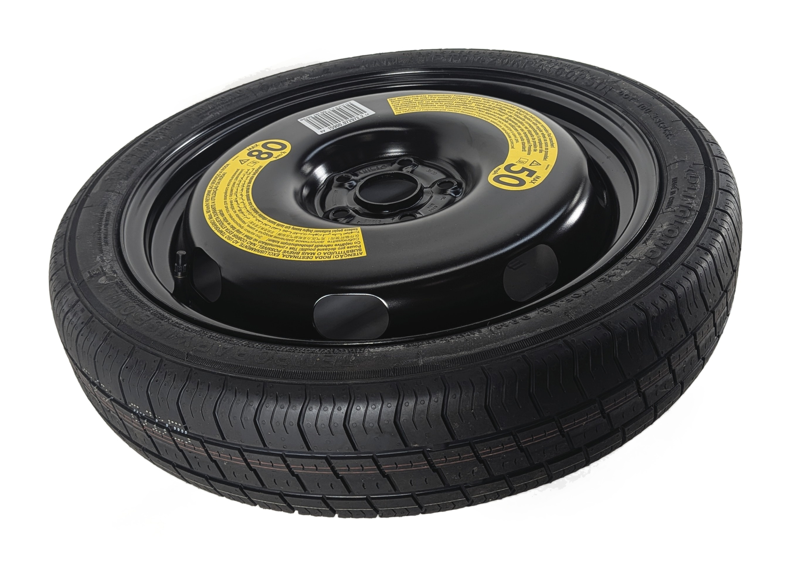 15-18 VW JETTA AUDI A3 S3 (8V) 18x3.5" EMERGENCY ROADSIDE SPARE TIRE WHEEL RIM — exact item pictured