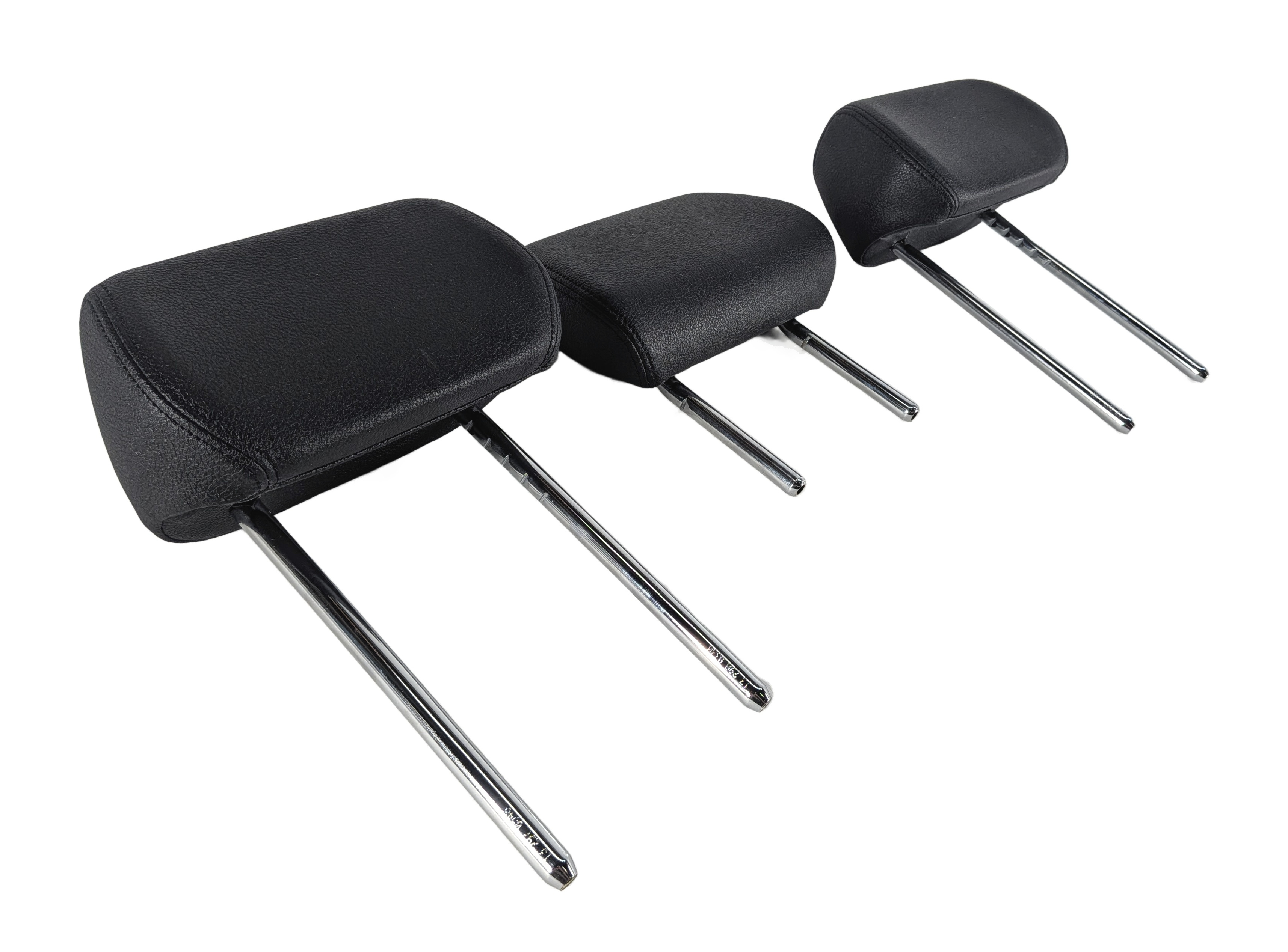 2014 BMW 328D (F30) REAR LEFT/CENTER/RIGHT SEAT HEAD REST SET/3 (Black) — exact item pictured