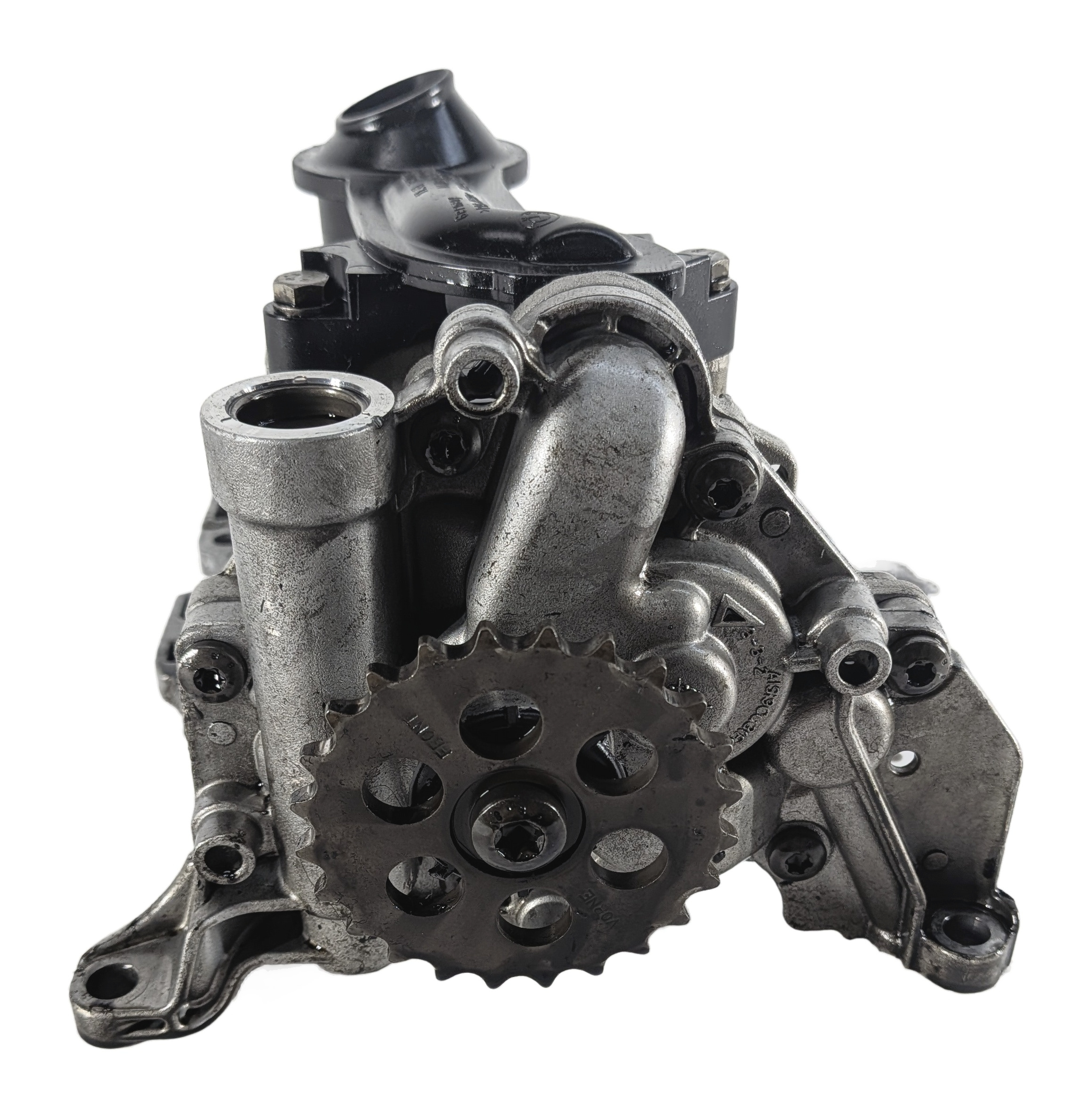 2014 BMW 328D F30 2.0L DIESEL N47T ENGINE OIL PUMP w/ BALANCE SHAFT PICKUP TUBE — exact item pictured