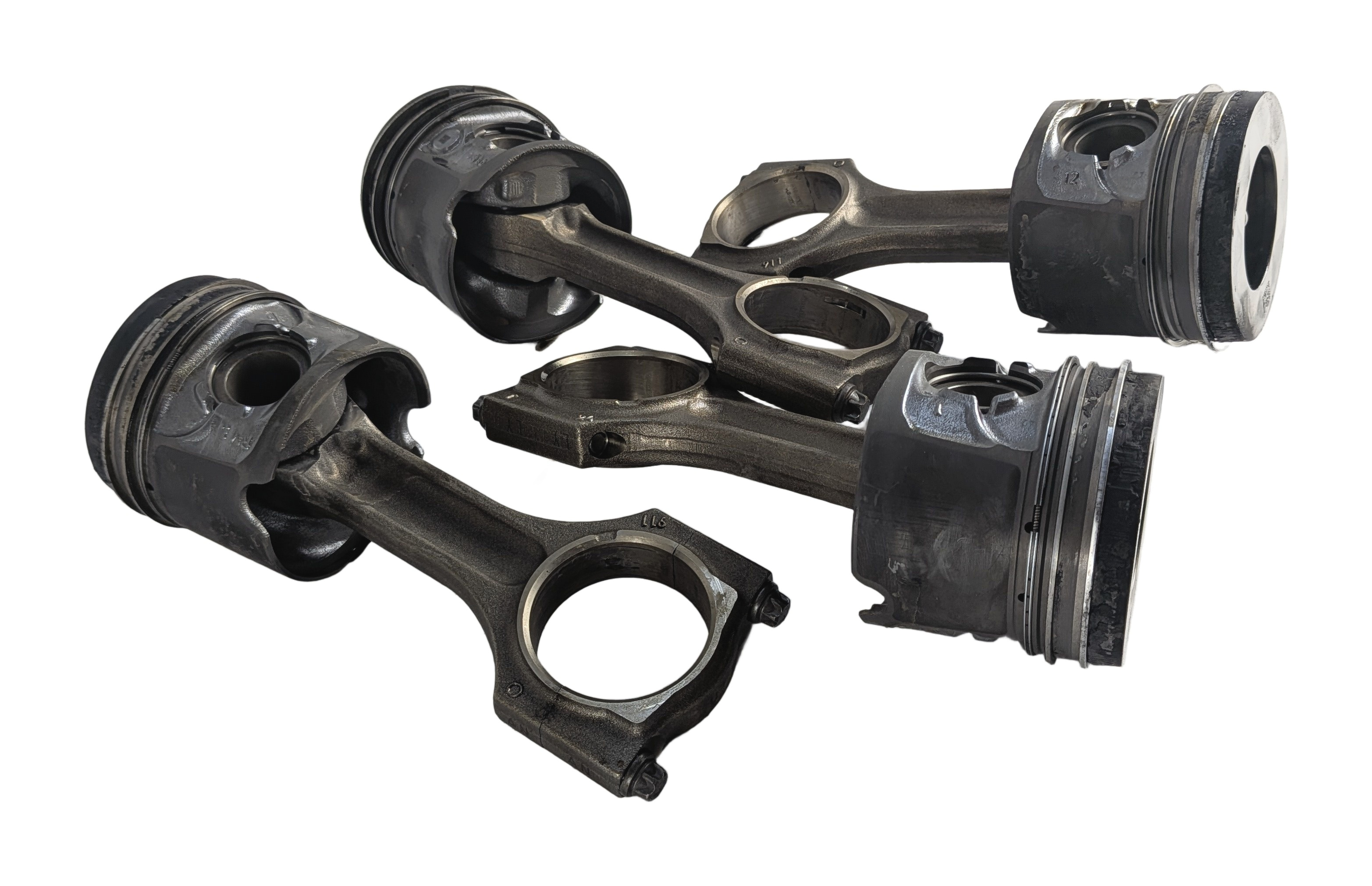 14-18 BMW 328 X3 (F30 F25) 2.0L TURBO DIESEL ENGINE PISTON & CONNECTING ROD SET4 — exact item pictured