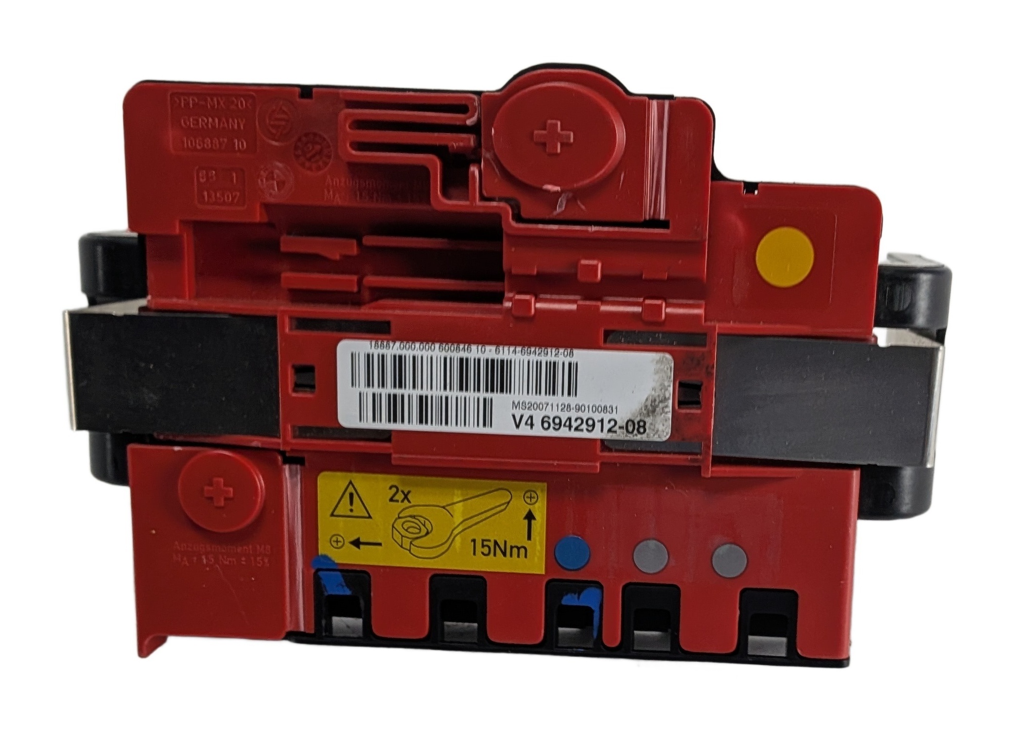 2011 BMW 335I (E90) 3.0L REAR POSITIVE BATTERY TERMINAL POWER DISTRIBUTION BLOCK — exact item pictured