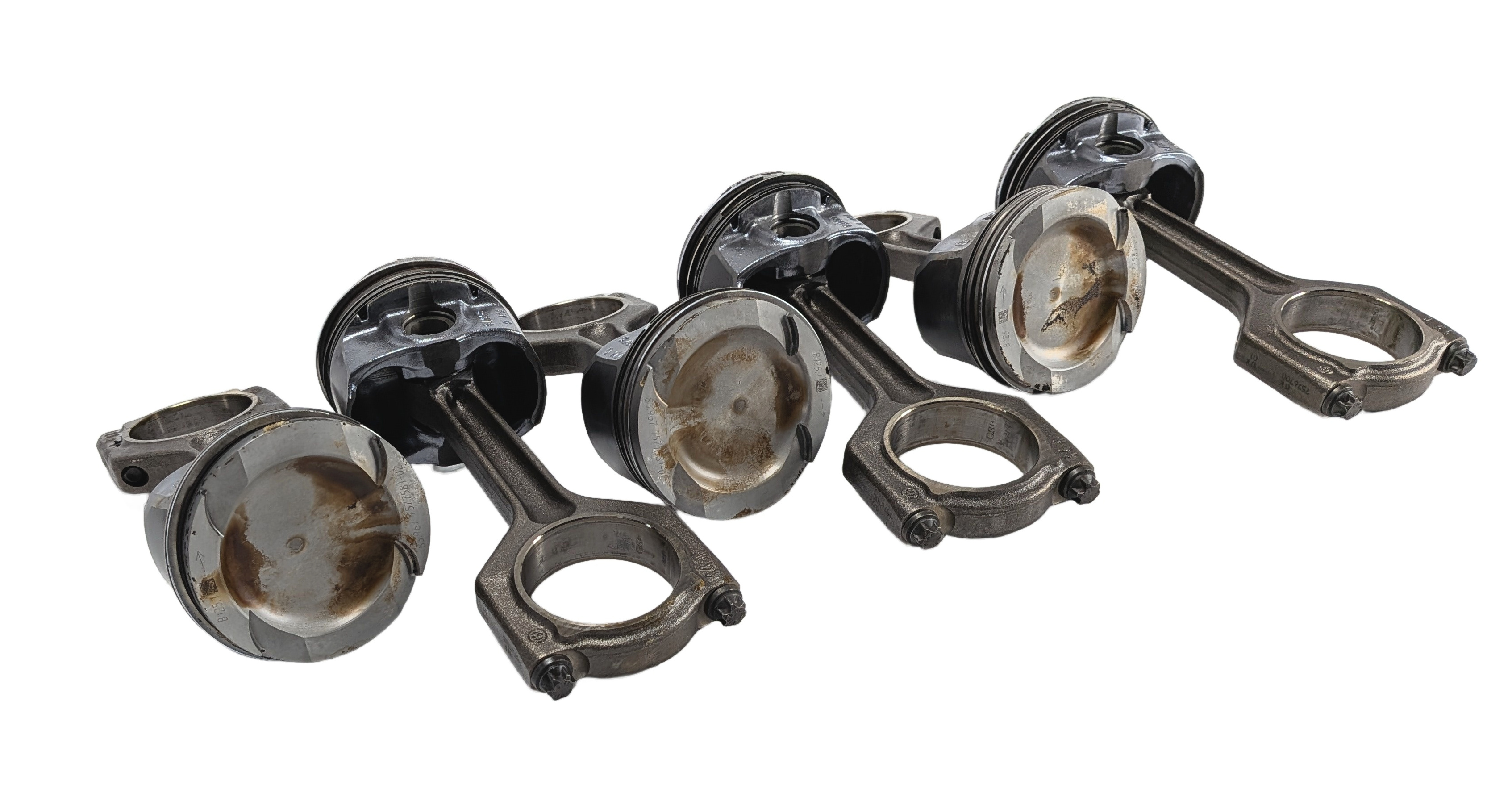 07-10 BMW 135i 335i 535i X6 Z4 E87 E60 E71 E89 3.0L N54 TURBO PISTON & ROD SET/6 — exact item pictured
