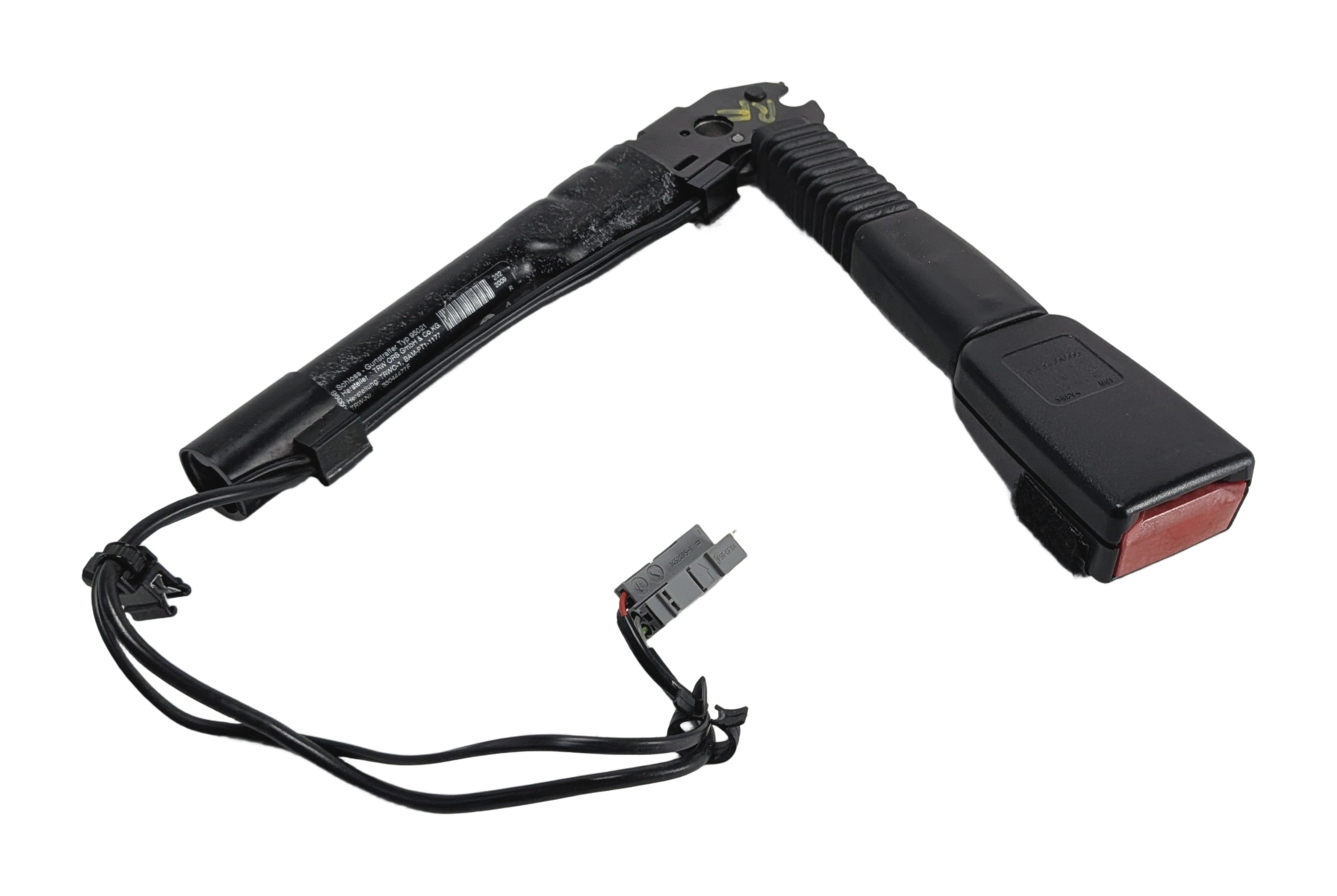 06-08 BMW 1 3 SERIES M3 (E82 E90) FRONT RIGHT SEAT BELT BUCKLE RECEIVER (Black) — exact item pictured