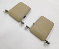 2010 LAND ROVER LR4 REAR 3rd THIRD ROW SEAT (ALMOND LEATHER) HEADREST SET 2