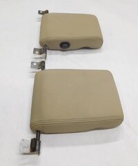 Thumbnail 3: 2010 LAND ROVER LR4 REAR 3rd THIRD ROW SEAT (ALMOND LEATHER) HEADREST SET 2