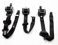 Thumbnail 2: 2008 BMW X5 (E70) REAR 2nd SECOND ROW SEATBELT BUCKLE RETRACTOR SET / 3 (BLACK)