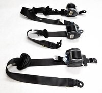 Thumbnail 3: 2008 BMW X5 (E70) REAR 2nd SECOND ROW SEATBELT BUCKLE RETRACTOR SET / 3 (BLACK)