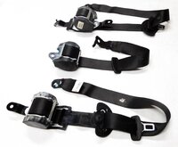 Thumbnail 4: 2008 BMW X5 (E70) REAR 2nd SECOND ROW SEATBELT BUCKLE RETRACTOR SET / 3 (BLACK)