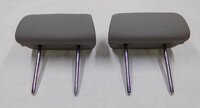Thumbnail 2: 2008 BMW X5 (E70) REAR 2nd SECOND ROW LEFT & RIGHT (GRAY LEATHER) HEADREST SET/2