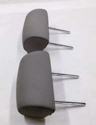Thumbnail 3: 2008 BMW X5 (E70) REAR 2nd SECOND ROW LEFT & RIGHT (GRAY LEATHER) HEADREST SET/2
