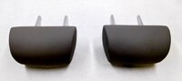 Thumbnail 4: 2008 BMW X5 (E70) REAR 2nd SECOND ROW LEFT & RIGHT (GRAY LEATHER) HEADREST SET/2