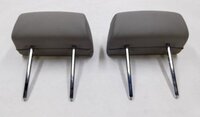 Thumbnail 5: 2008 BMW X5 (E70) REAR 2nd SECOND ROW LEFT & RIGHT (GRAY LEATHER) HEADREST SET/2