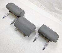 2002 BMW X5 (E53) REAR LEFT CENTER RIGHT (GRAY LEATHER N6TT) HEADREST SET 3