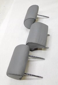 Thumbnail 4: 2002 BMW X5 (E53) REAR LEFT CENTER RIGHT (GRAY LEATHER N6TT) HEADREST SET 3
