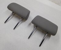 2009 BMW X5 (E70) REAR 2nd ROW LEFT & RIGHT OUTER HEADREST SET/2 (GRAY LEATHER)