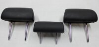 Thumbnail 2: 09 BMW X5 (E70) 2nd SECOND ROW LEFT CENTER RIGHT HEADREST SET/3 (BLACK LEATHER)