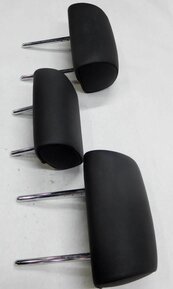 Thumbnail 3: 09 BMW X5 (E70) 2nd SECOND ROW LEFT CENTER RIGHT HEADREST SET/3 (BLACK LEATHER)