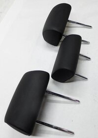 Thumbnail 4: 09 BMW X5 (E70) 2nd SECOND ROW LEFT CENTER RIGHT HEADREST SET/3 (BLACK LEATHER)