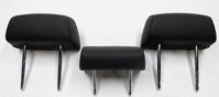 Thumbnail 5: 09 BMW X5 (E70) 2nd SECOND ROW LEFT CENTER RIGHT HEADREST SET/3 (BLACK LEATHER)